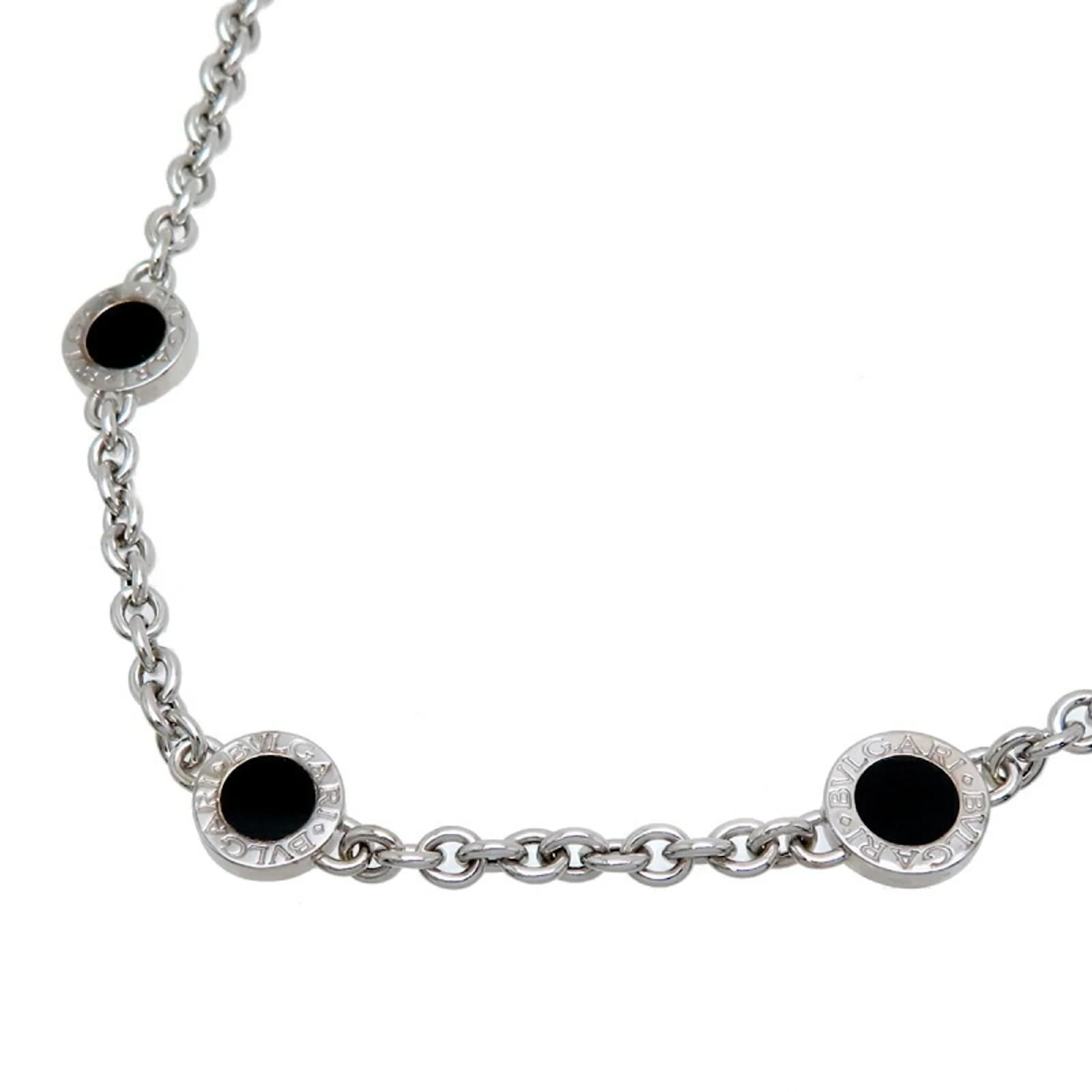 Bulgari Bvlgari Bvlgari Onyx Necklace White White gold