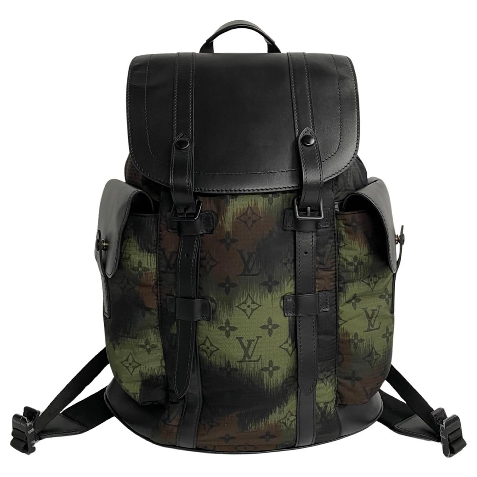 louis vuitton backpack christopher pm monogram Reverse Eclipse Bag Bla leather trim CHRISTOPHER PM Monogram Coated Canvas