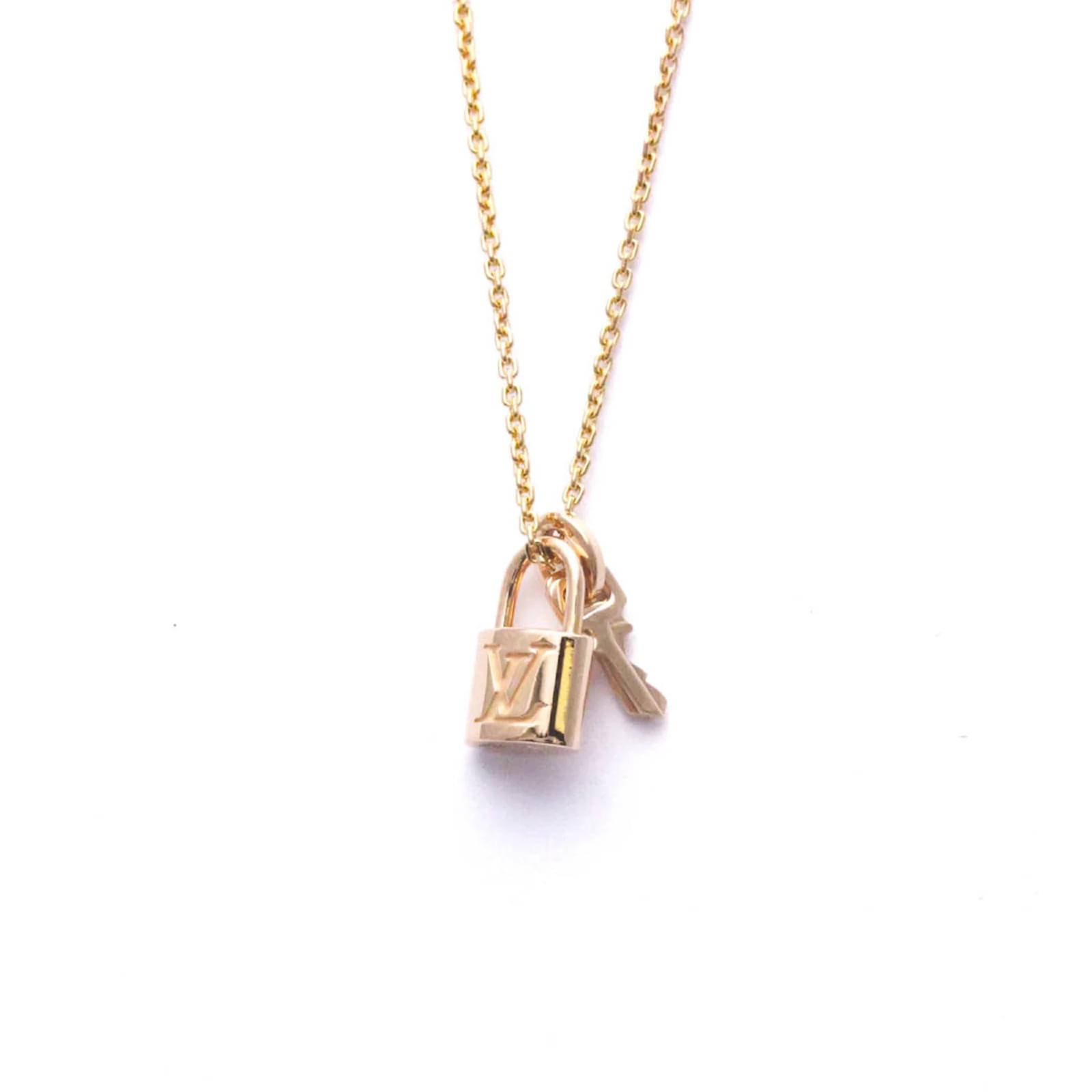 Louis Vuitton Pandantif Lockit Necklace Golden Pink gold ref.1506681 Joli Closet