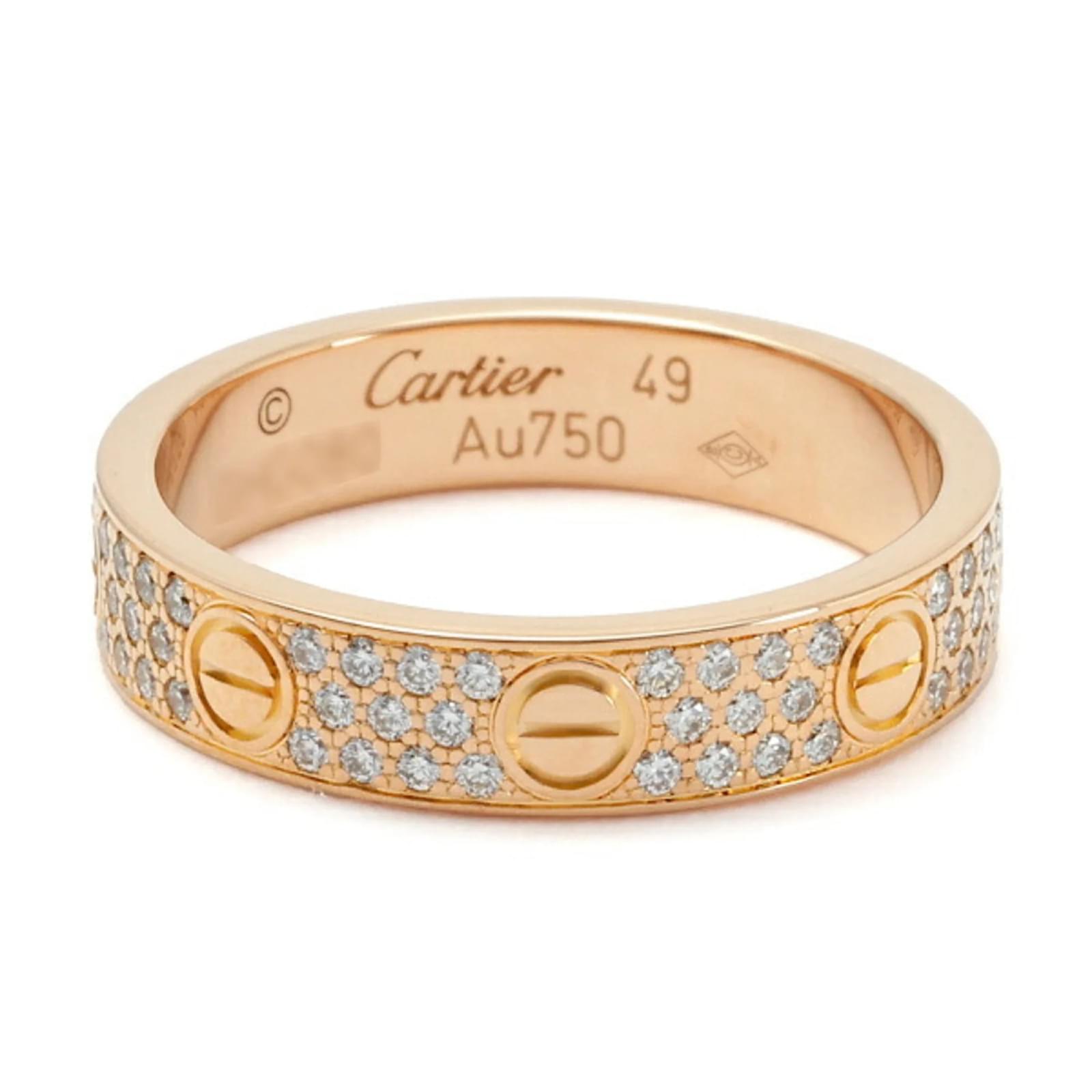 Bague de mariage Cartier Love en or rose 18K Joli Closet