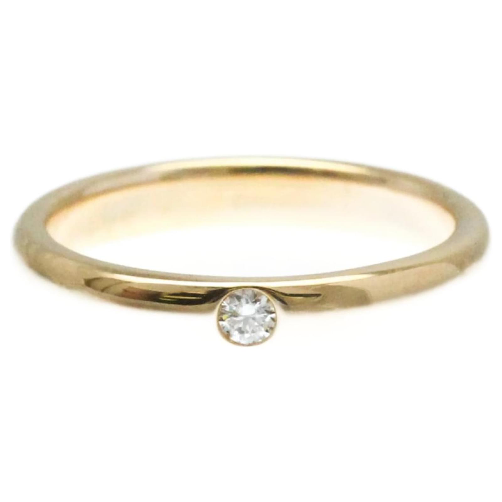 Anillo de diamante en oro rosa de 18K Harry Winston Dorado ref