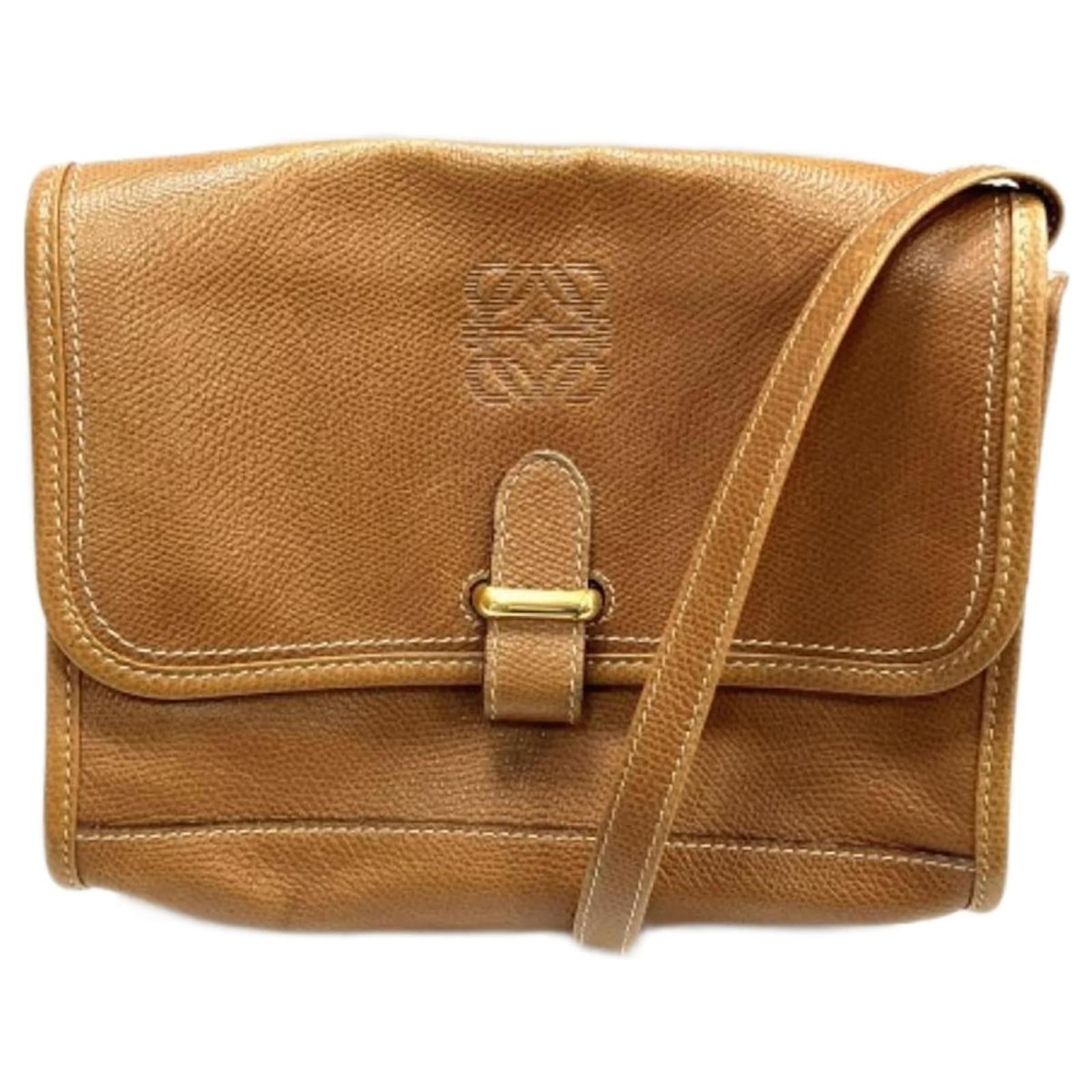 ロエベ LOEWE ブラウン レザー バッグ ショルダーバッグ