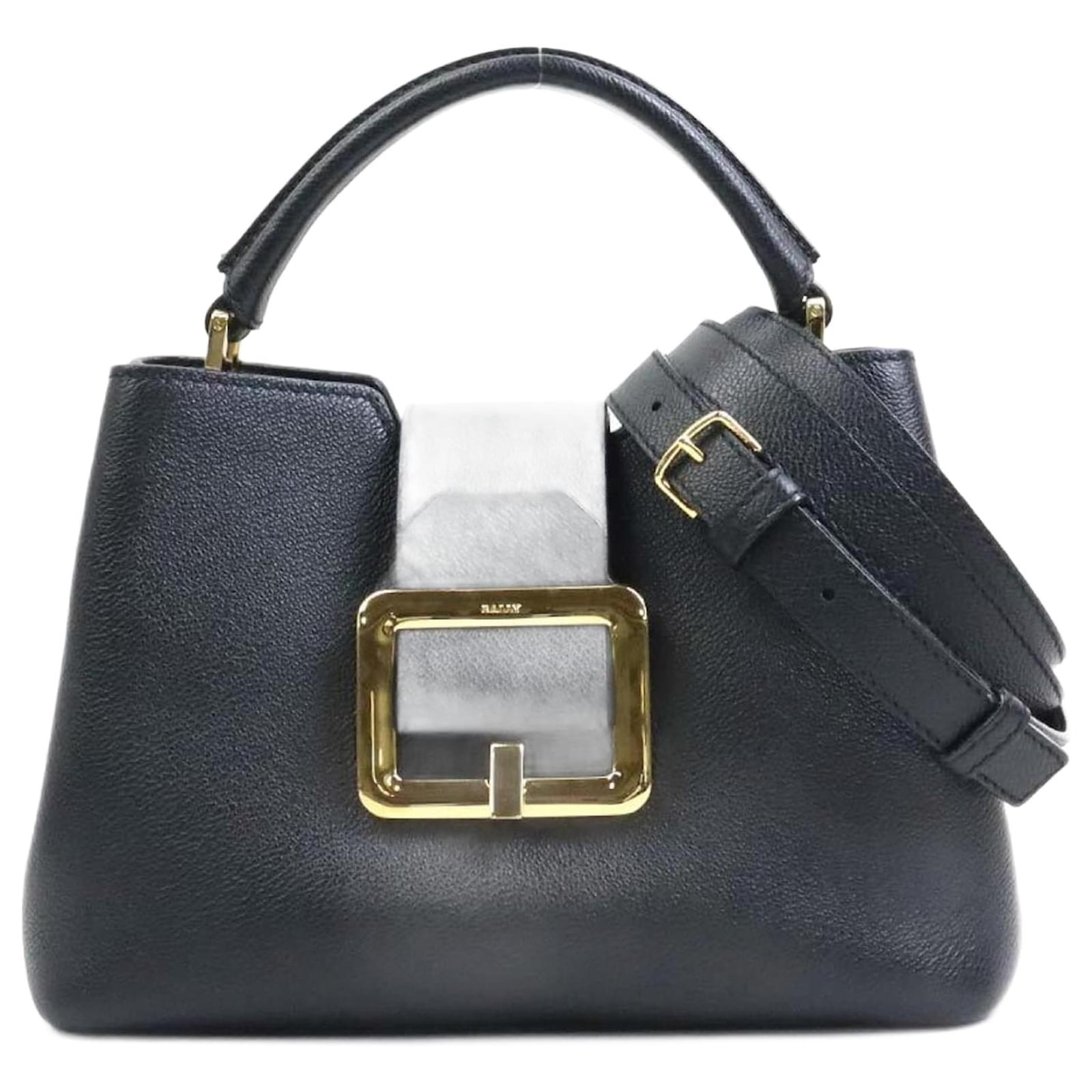 BALLY JORAH Leather Handbag Black Joli Closet