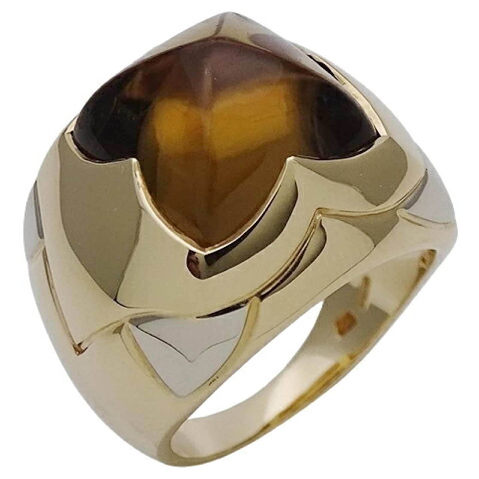 Bulgari Piramide Citrine Ring in