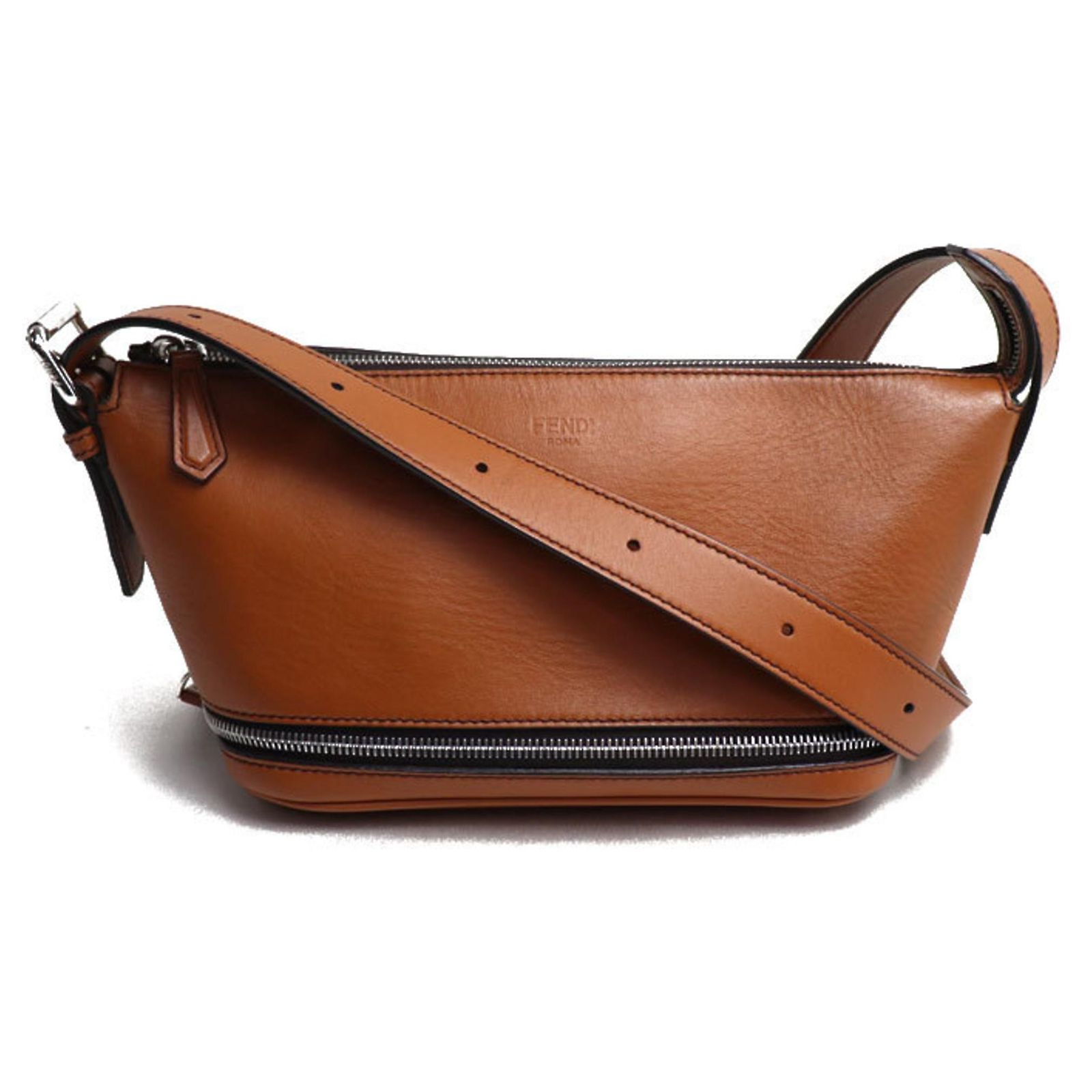 Fendi Brown Leather Shoulder Bag ref.1508575 - Joli Closet