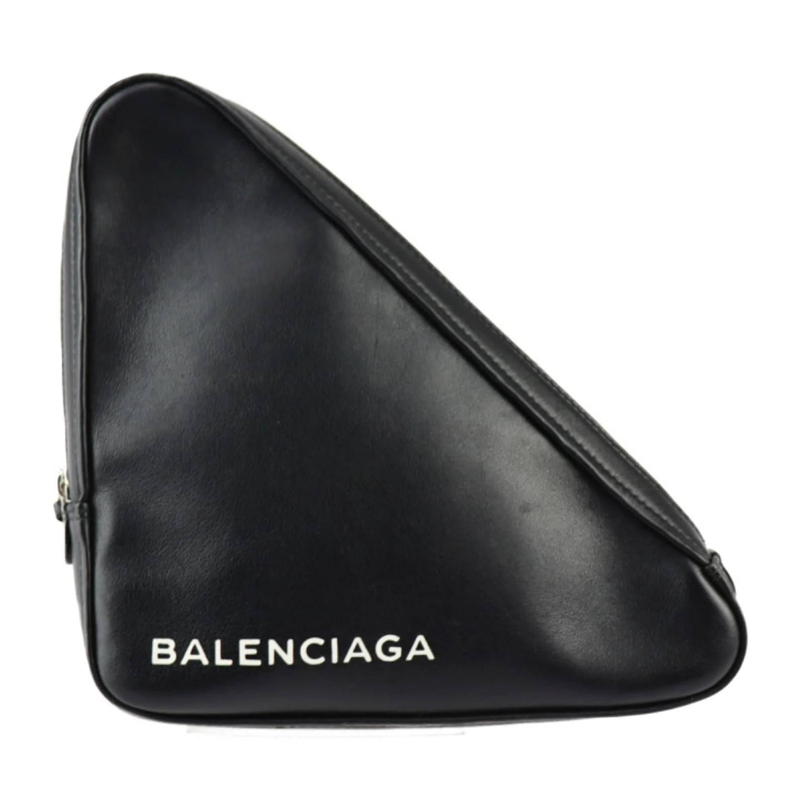 Balenciaga black triangle bag best sale