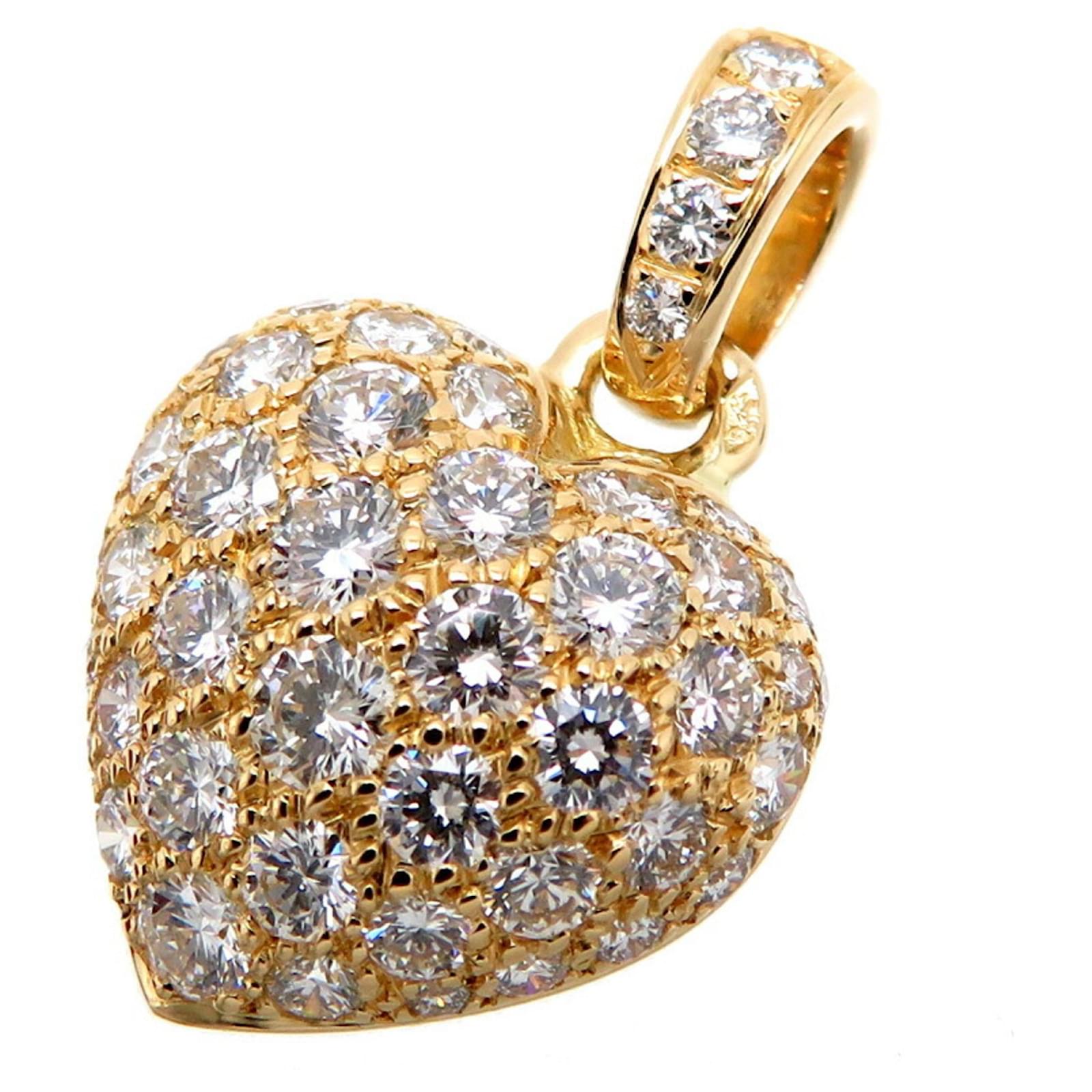 Pendentif en diamant en forme de cœur Cartier pour femmes en or