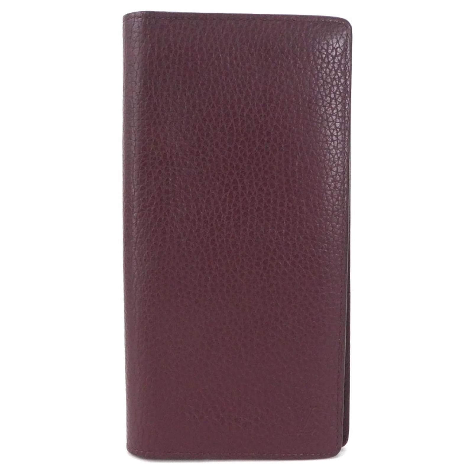 Louis Vuitton Card Holder Taurillon Bordeaux outlet Leather