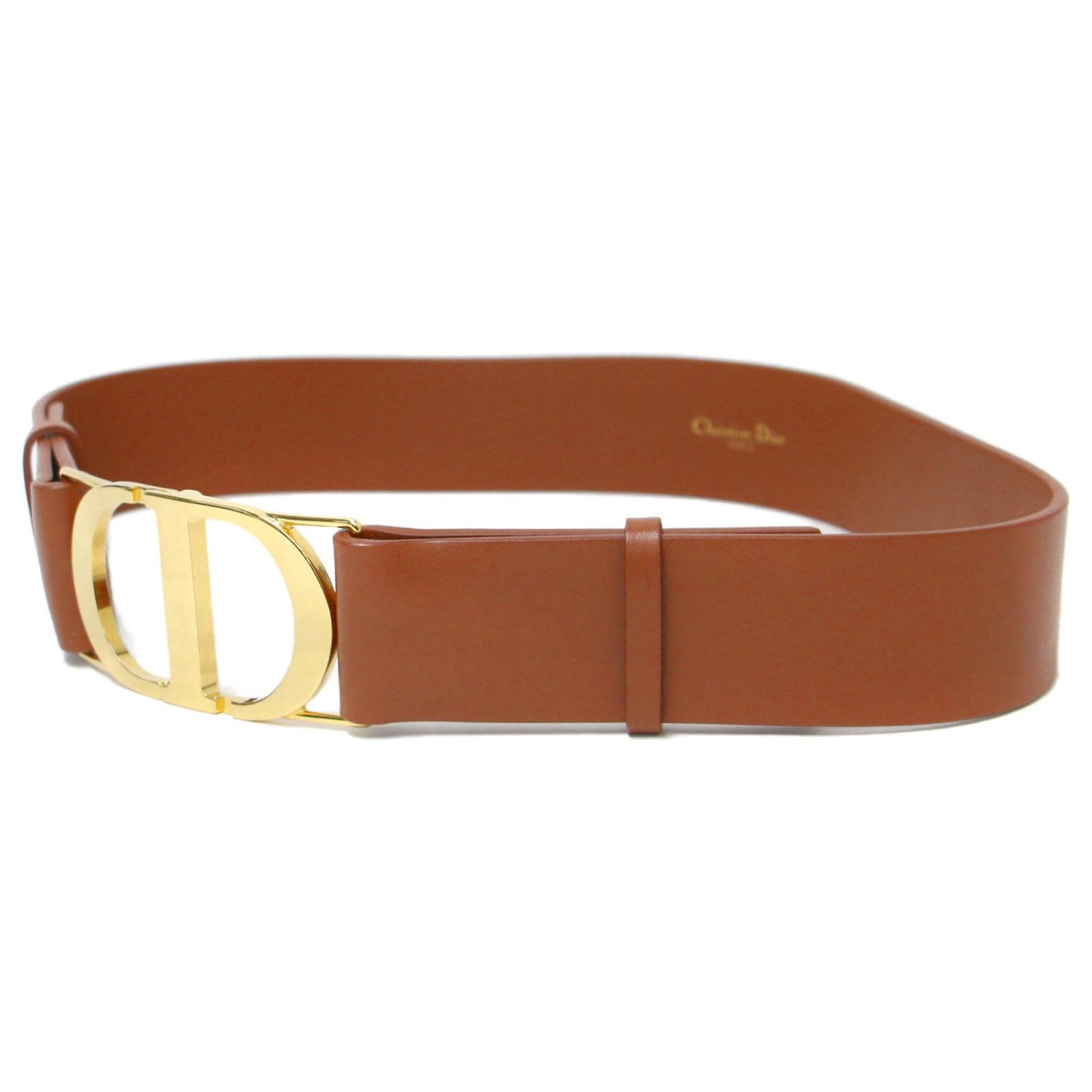 Christian Dior Brown and Gold Belt Golden ref.1510000 - Joli Closet
