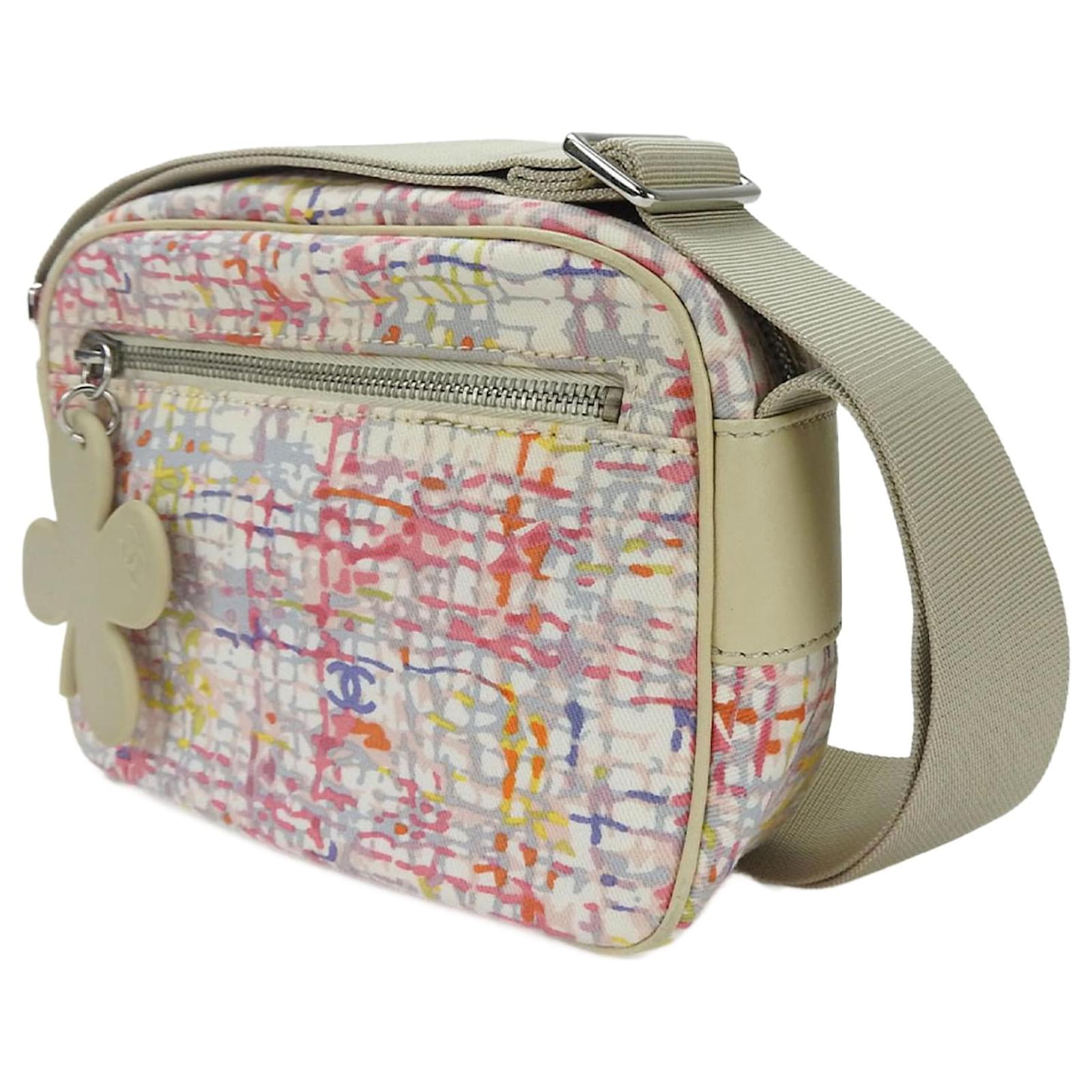 Chanel Multi-color Canvas Shoulder Bag Pochette Pink