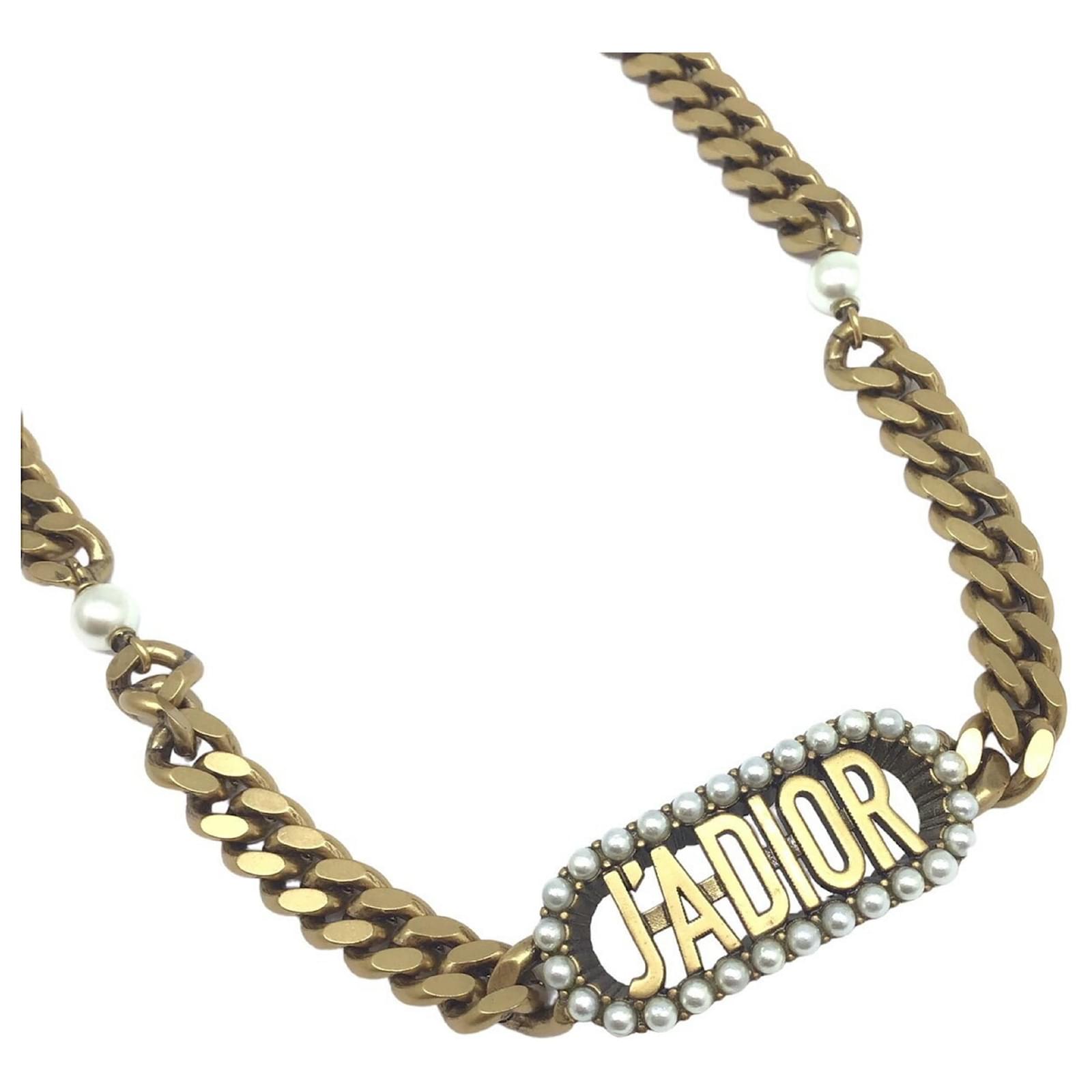 DIOR J ADIOR Kettenanhanger Halskette von Christian Dior Golden Vergoldet ref.1511632 Joli Closet