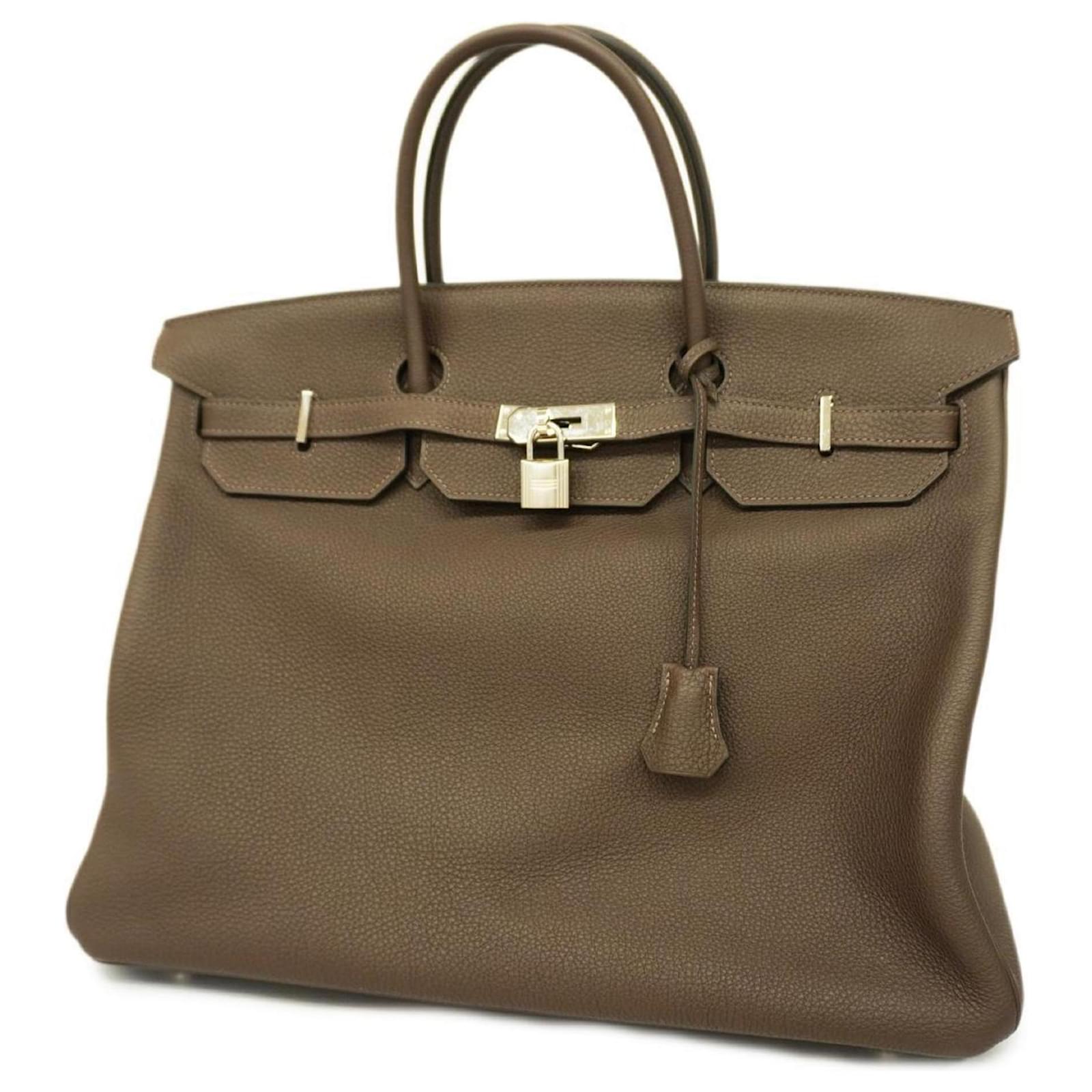 Hermes Hermes Birkin 40 Handbag in Chocolat Chocolate Leather ref.1511758 Joli Closet