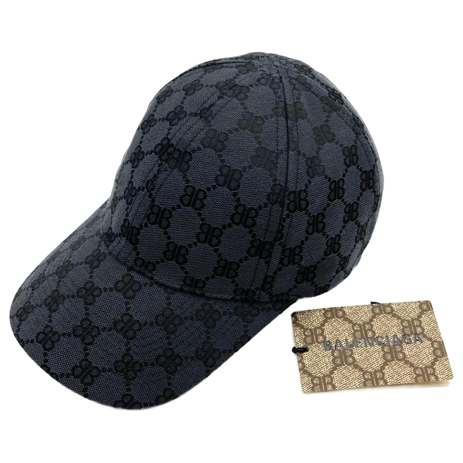Balenciaga Gucci Collaboration Hacker Project Cap Black Cloth ref
