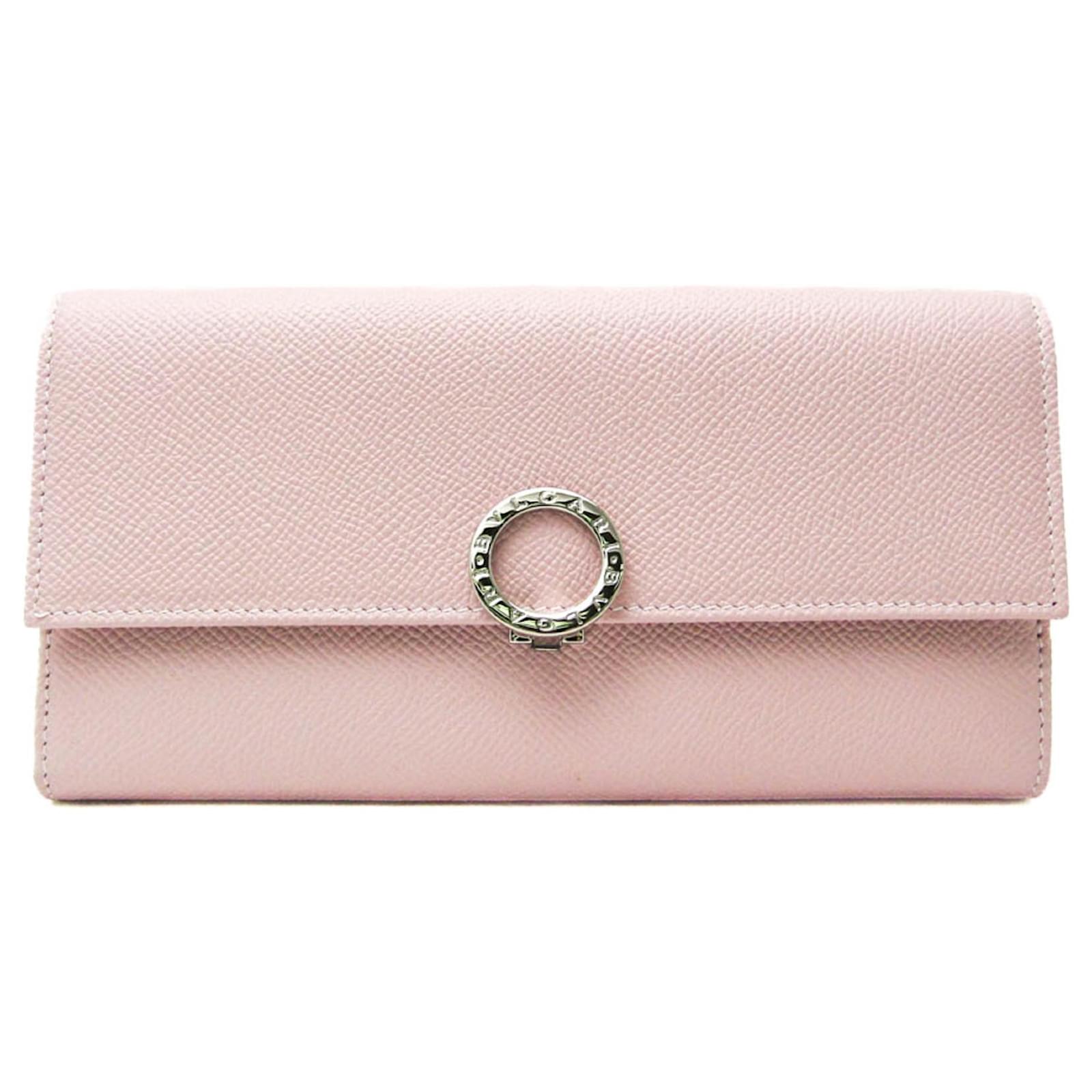 Bulgari Bvlgari Bvlgari Women s Leather Long Wallet Pink ref.1512593 Joli Closet