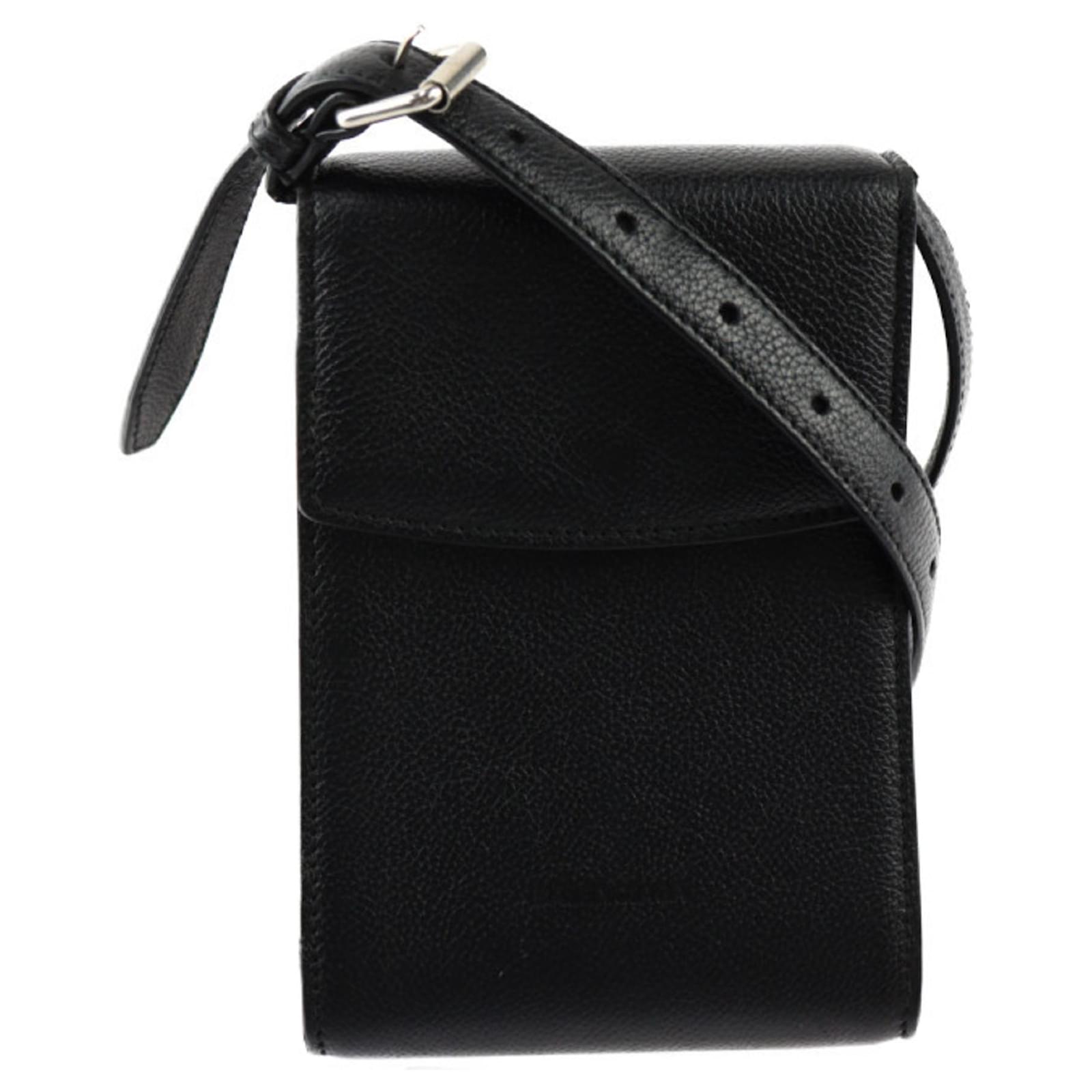 Everyday Balenciaga Ghost Phone Holder Shoulder Bag Black Leather  ref.1512611 - Joli Closet