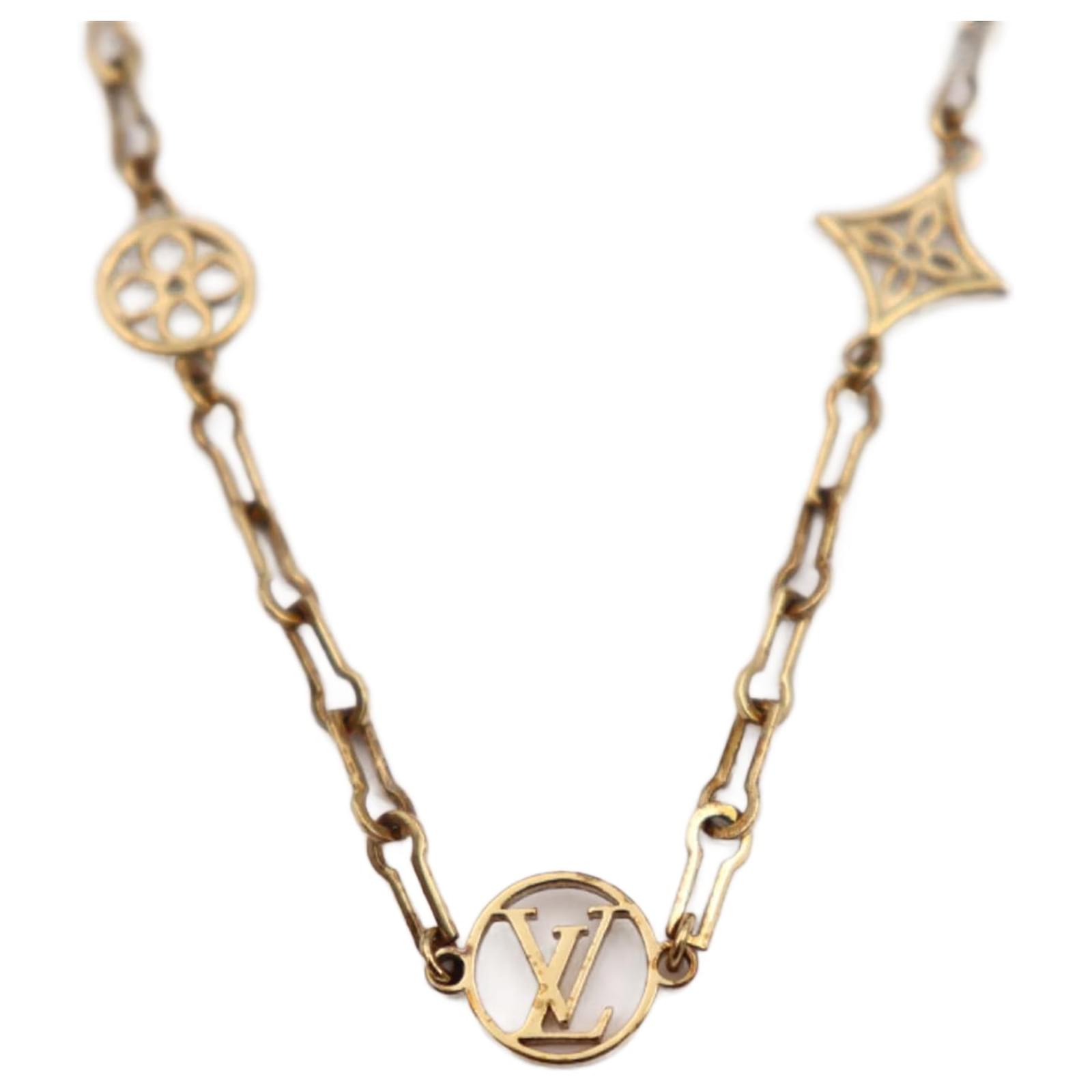 Louis Vuitton Collier Forever Young Necklace Golden Metal