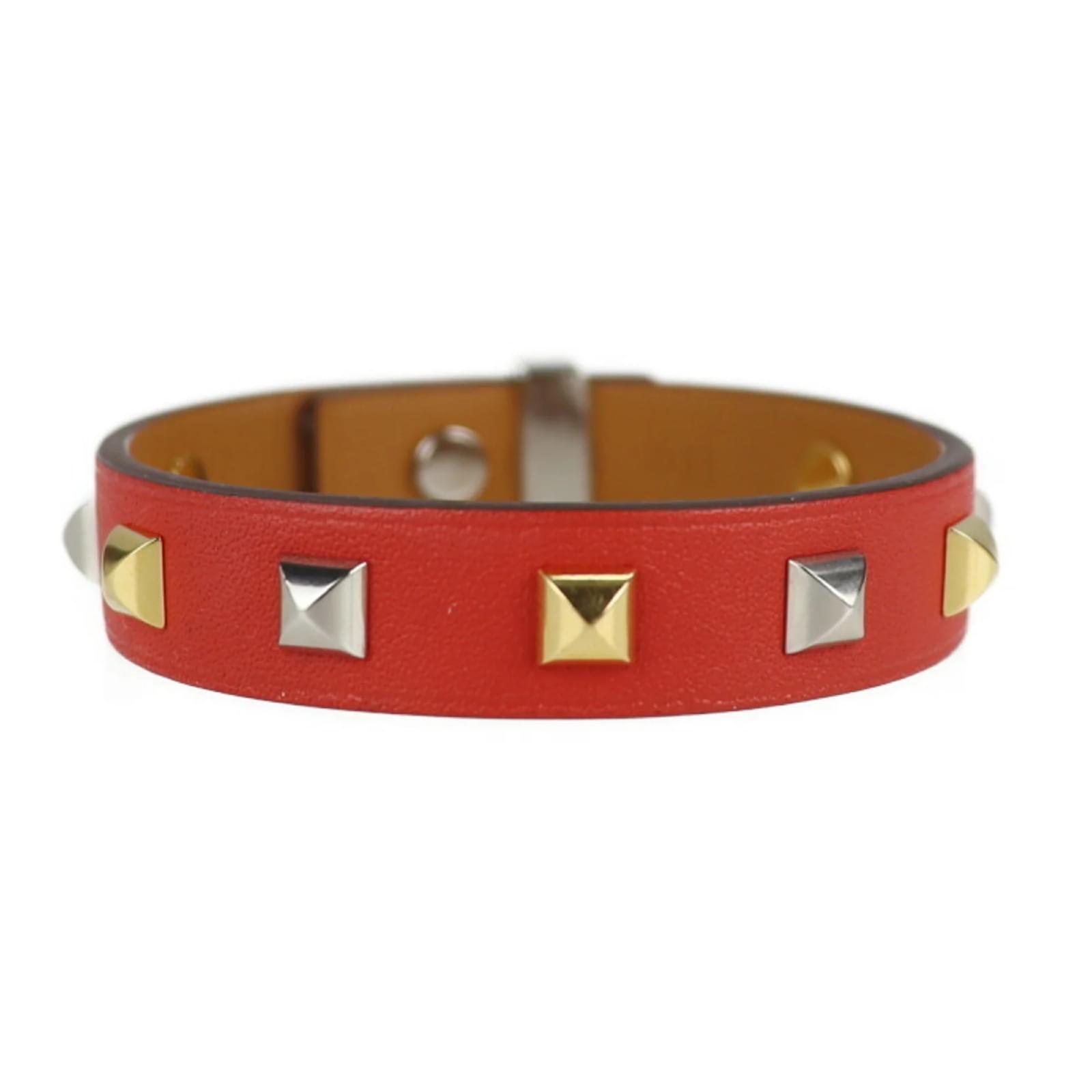 Hermès Hermes Clous Mini Dog Square Crew Bracelet Leather ref.1517033 -  Joli Closet