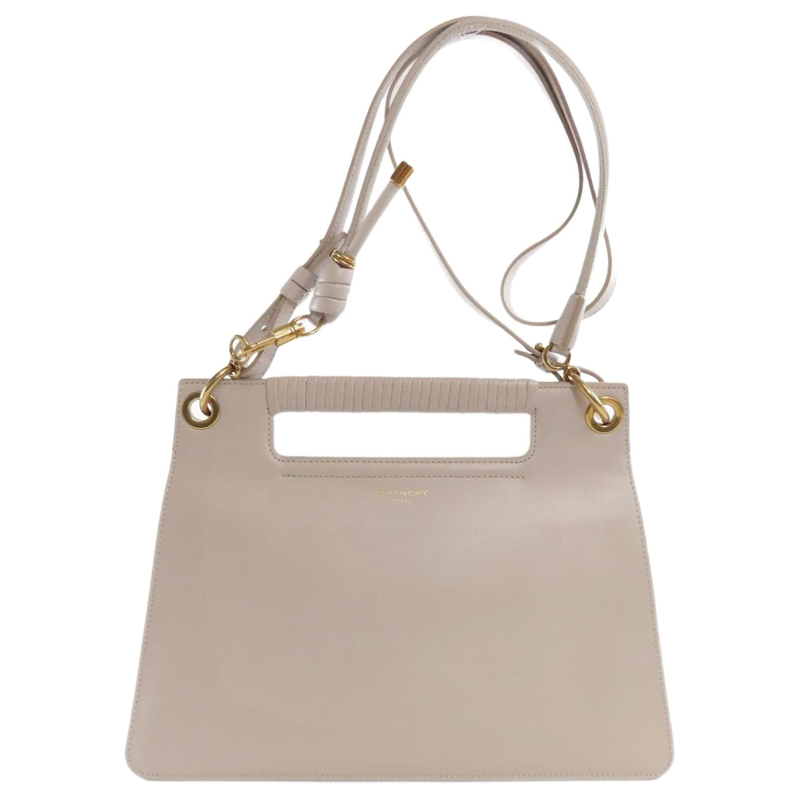 Givenchy Whip 3WAY Shoulder Bag Beige Leather Joli