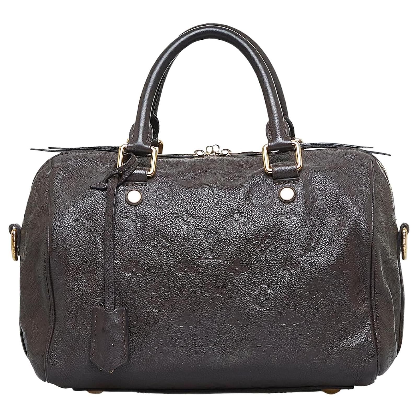 Braune Louis Vuitton Monogram Empreinte Speedy Bandouliere 25 Boston Tasche Leder ref.1520869 Joli Closet