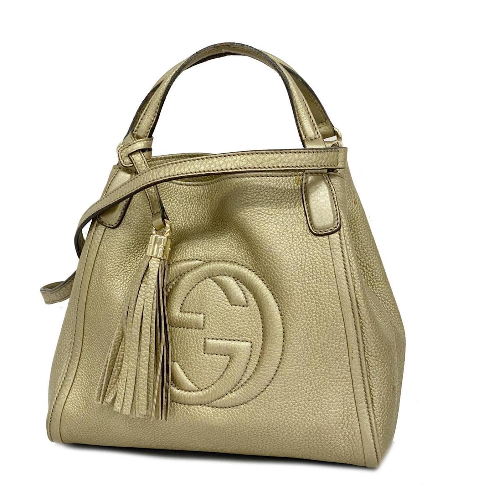 Borsa Gucci Soho in oro champagne D oro Pelle ref.1522236 Joli Closet