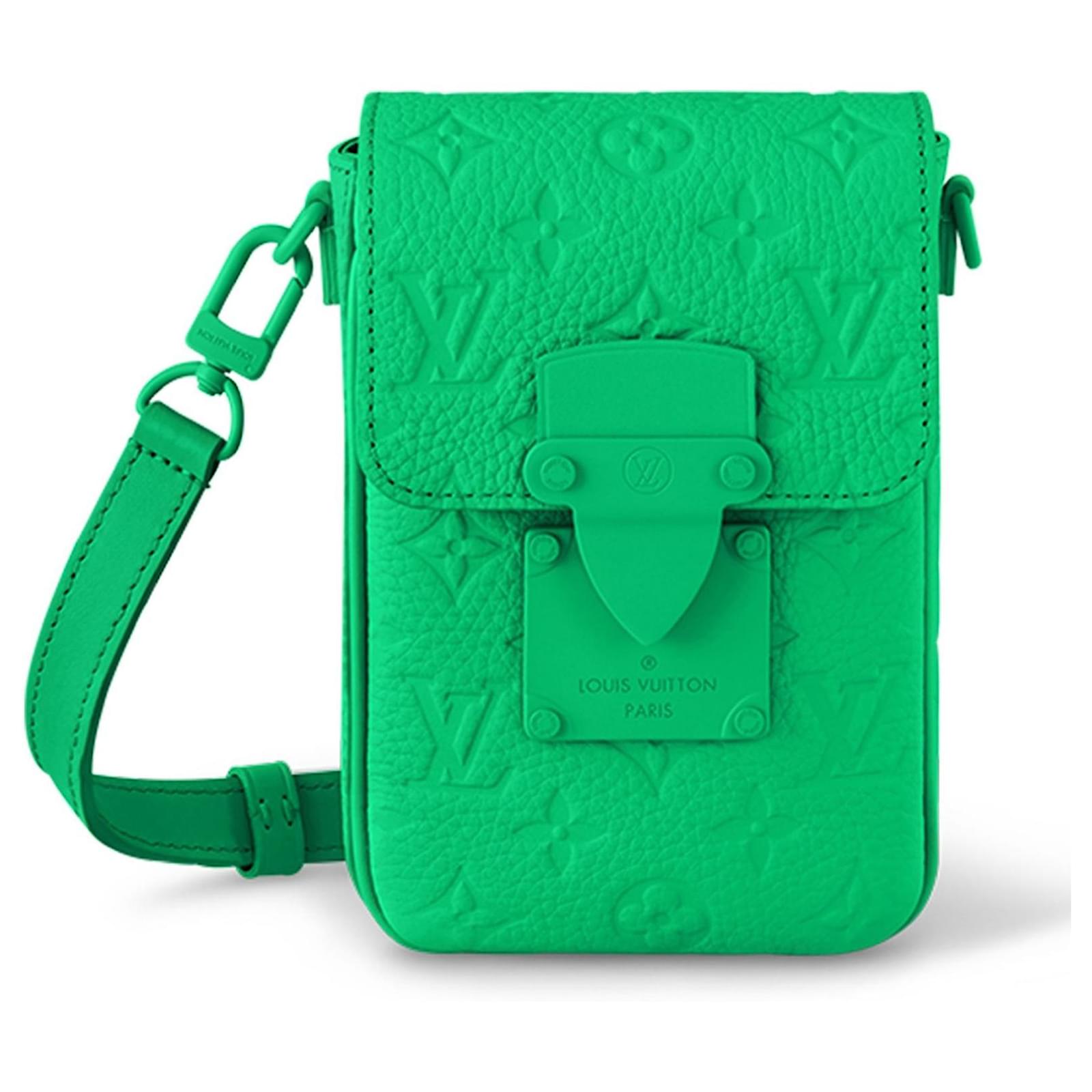 LOUIS VUITTON S-Lock Vertical wearable wallet Green Leather