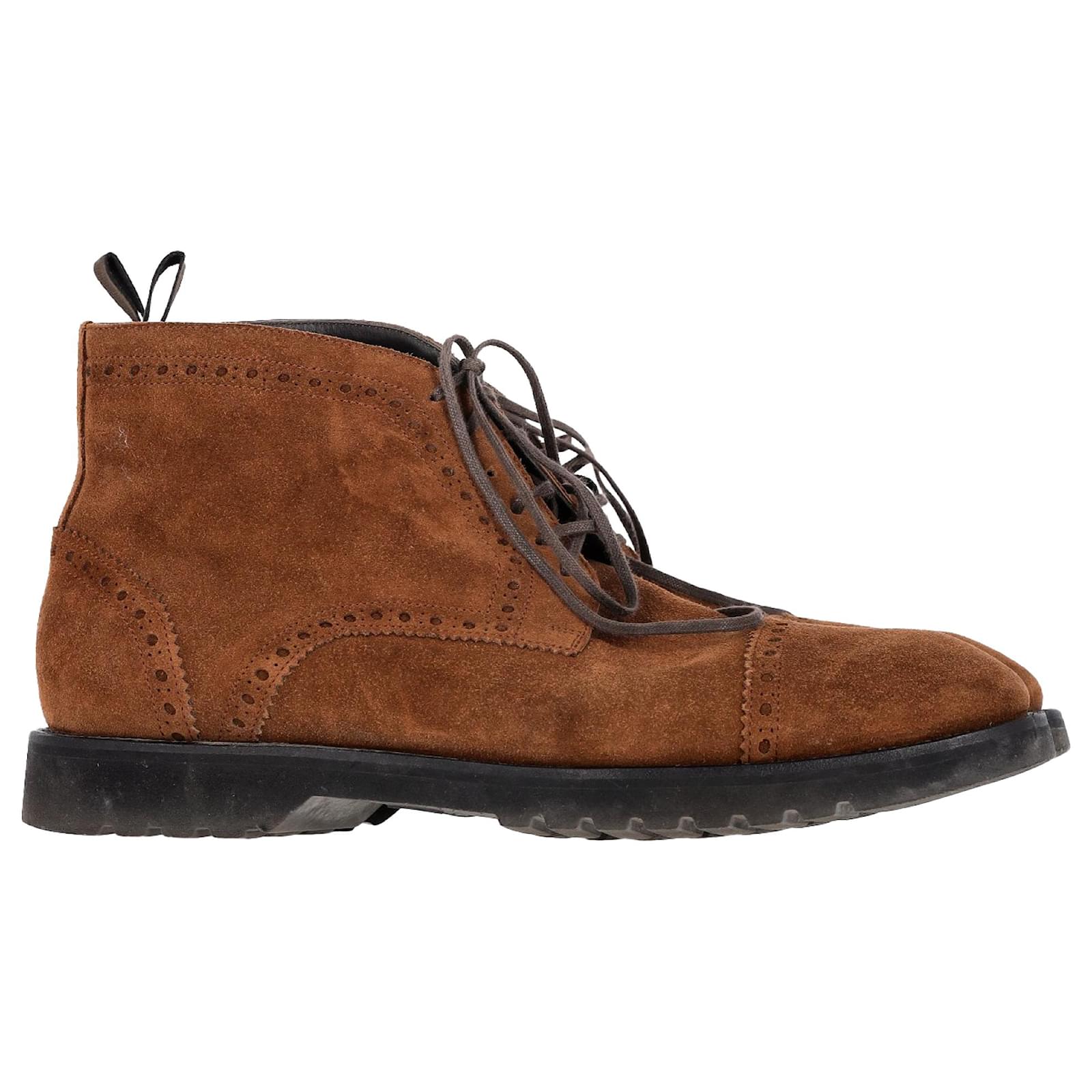 Tom Ford Lace Up Ankle Boots in Brown Suede ref.1523219 Joli Closet
