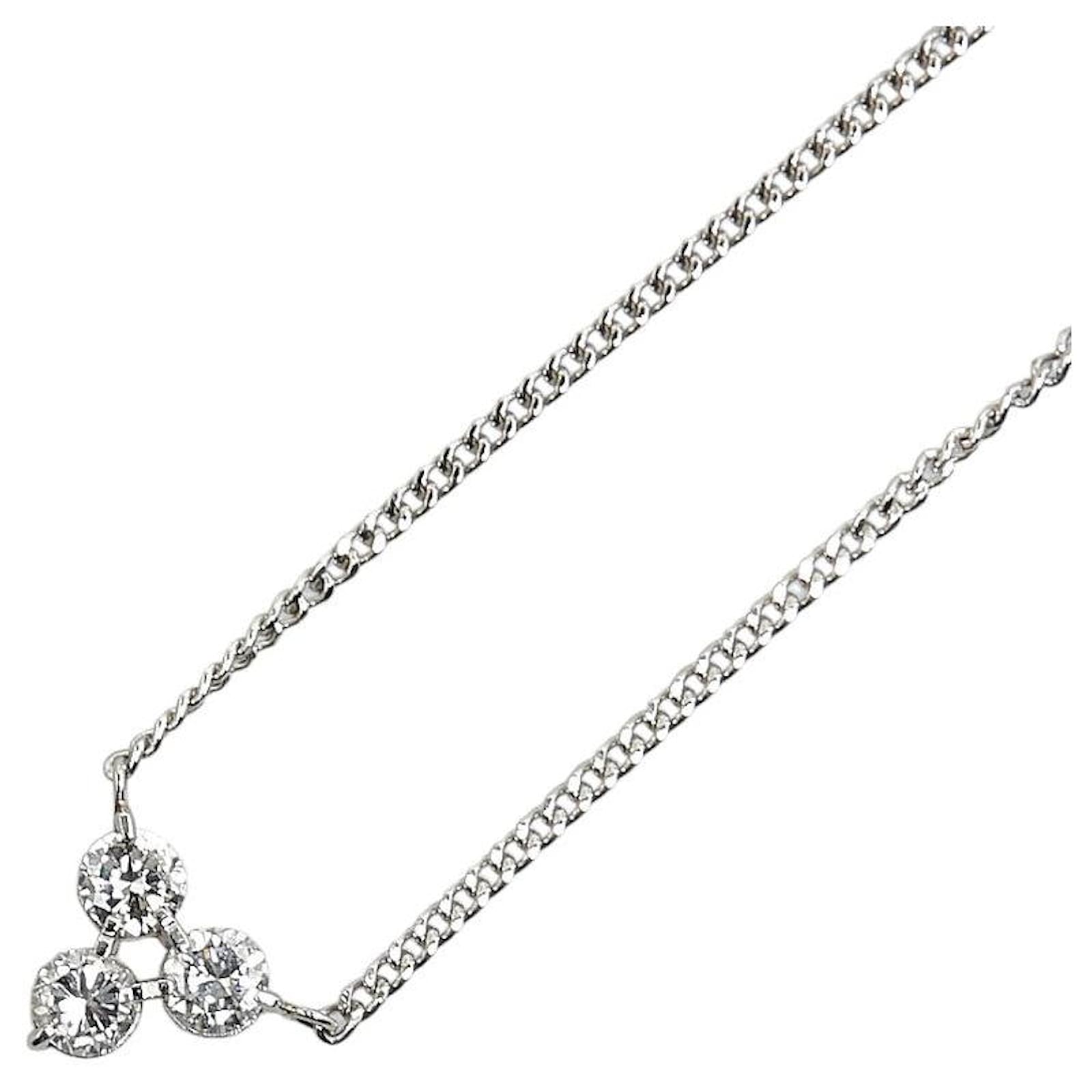 Autre Marque Collier en platine Pt850 avec diamant de 0,5 ct Métal  