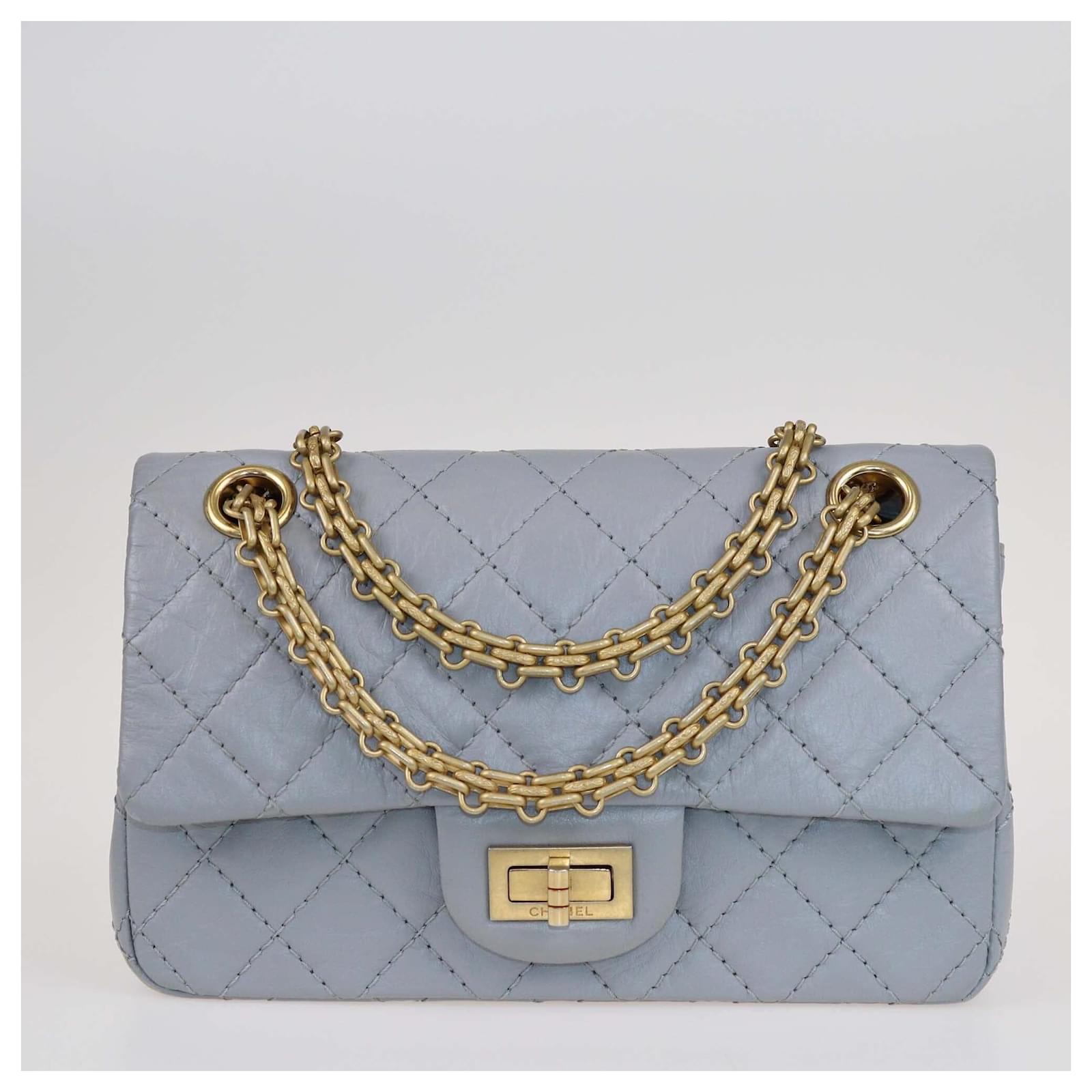 Chanel grey quilted bag online