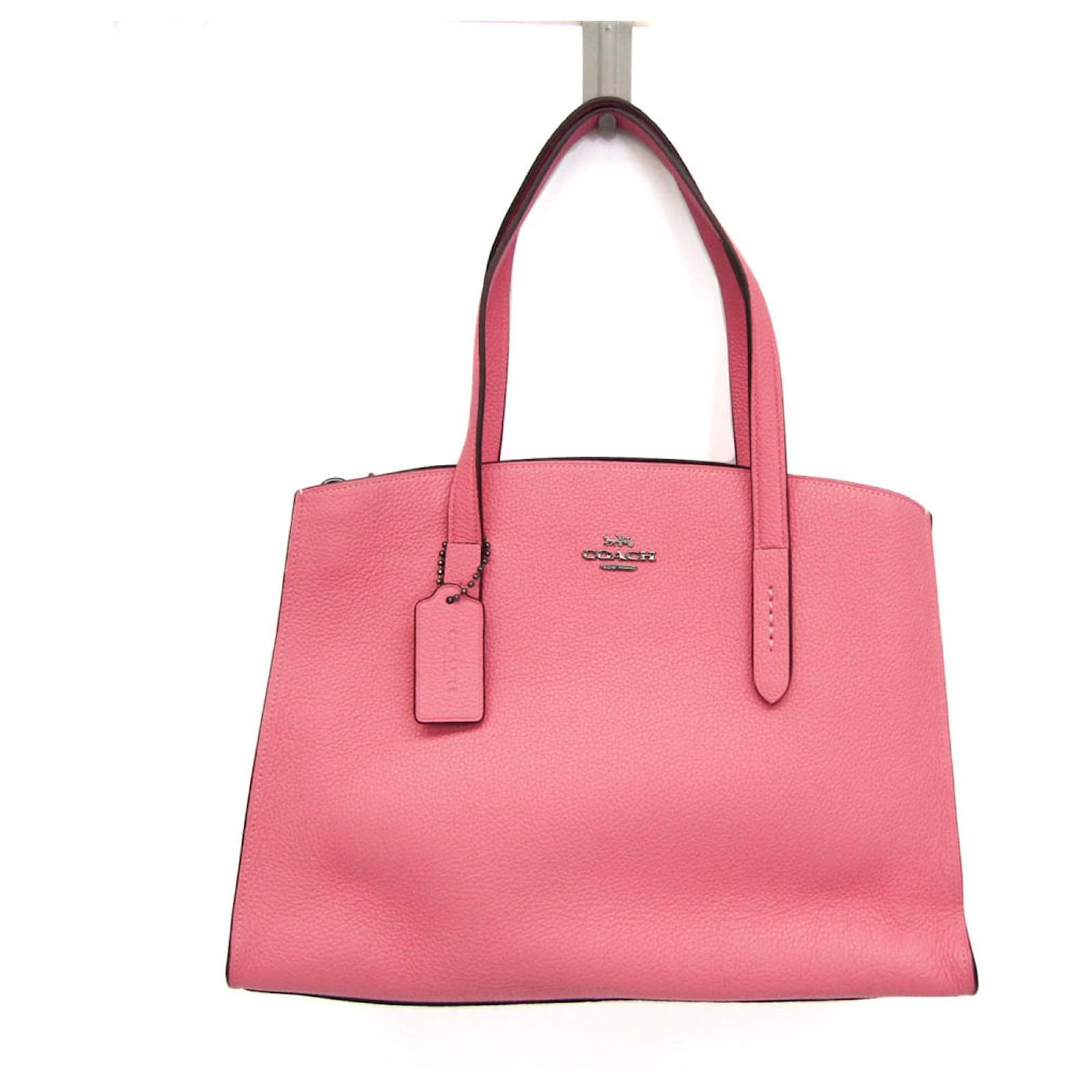 Coach Charlie 25137 Women s Leather Shoulder Tote Bag Pink ref.1528495 Joli Closet