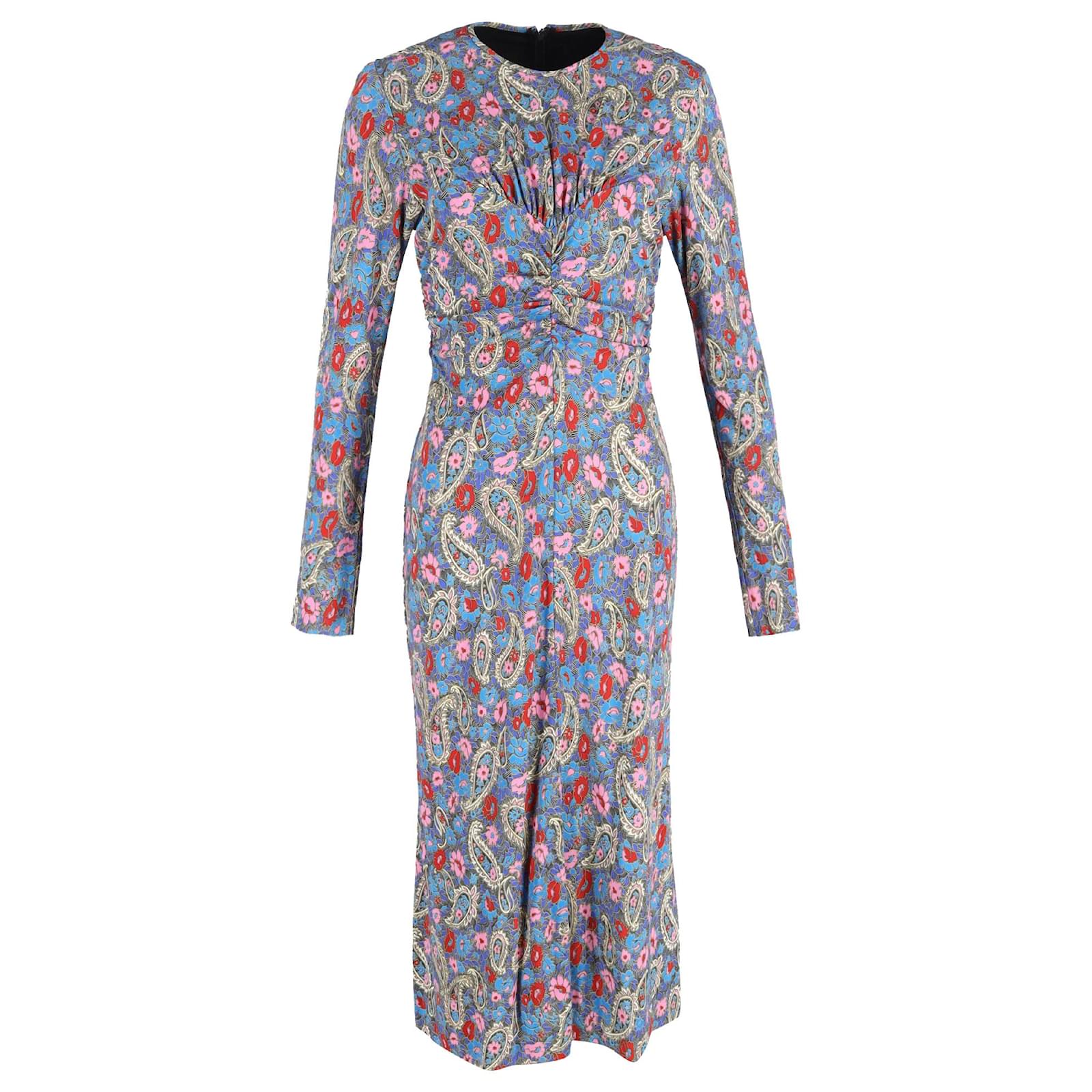 Isabel Marant Midi Linario Printed Dress in Multicolor Viscose Multiple  colors Cellulose fibre ref.1528701 - Joli Closet