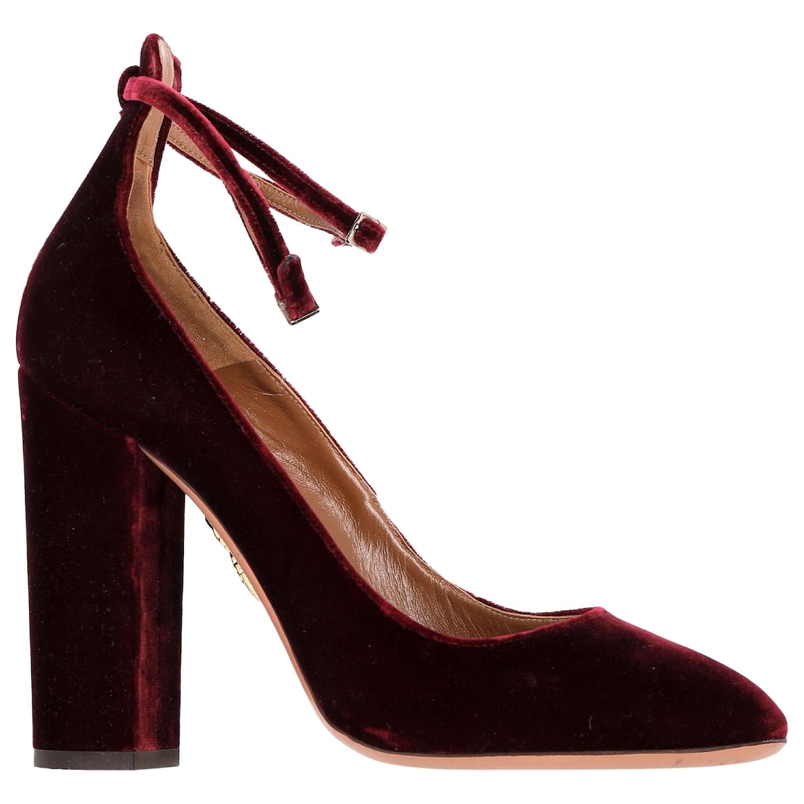 Tacón Fino Tacones Granates TILDA Zapatos Para Novia Blancos Con