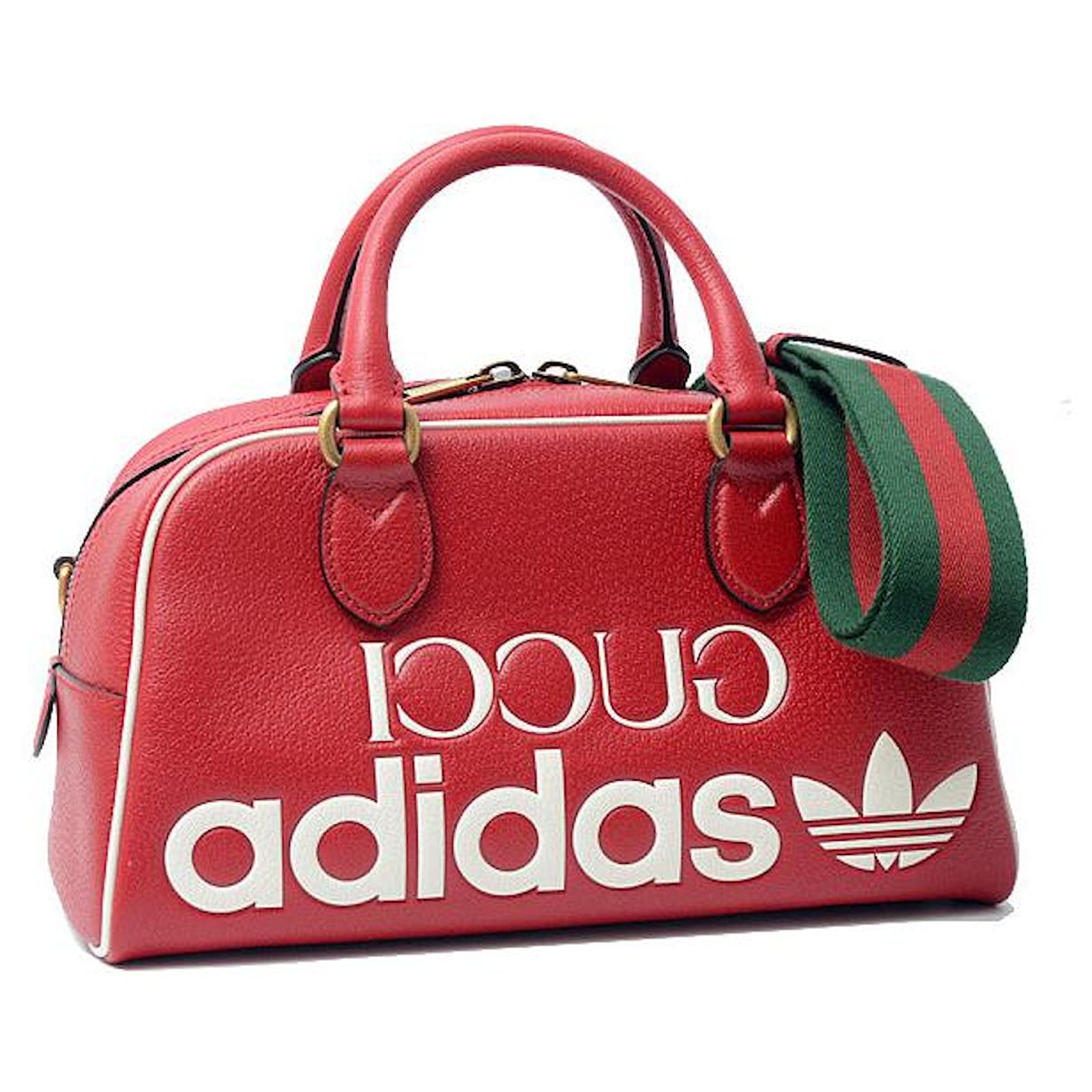Gucci x Adidas Mini Duffle Bag 2WAY Red 702397 Leather ref
