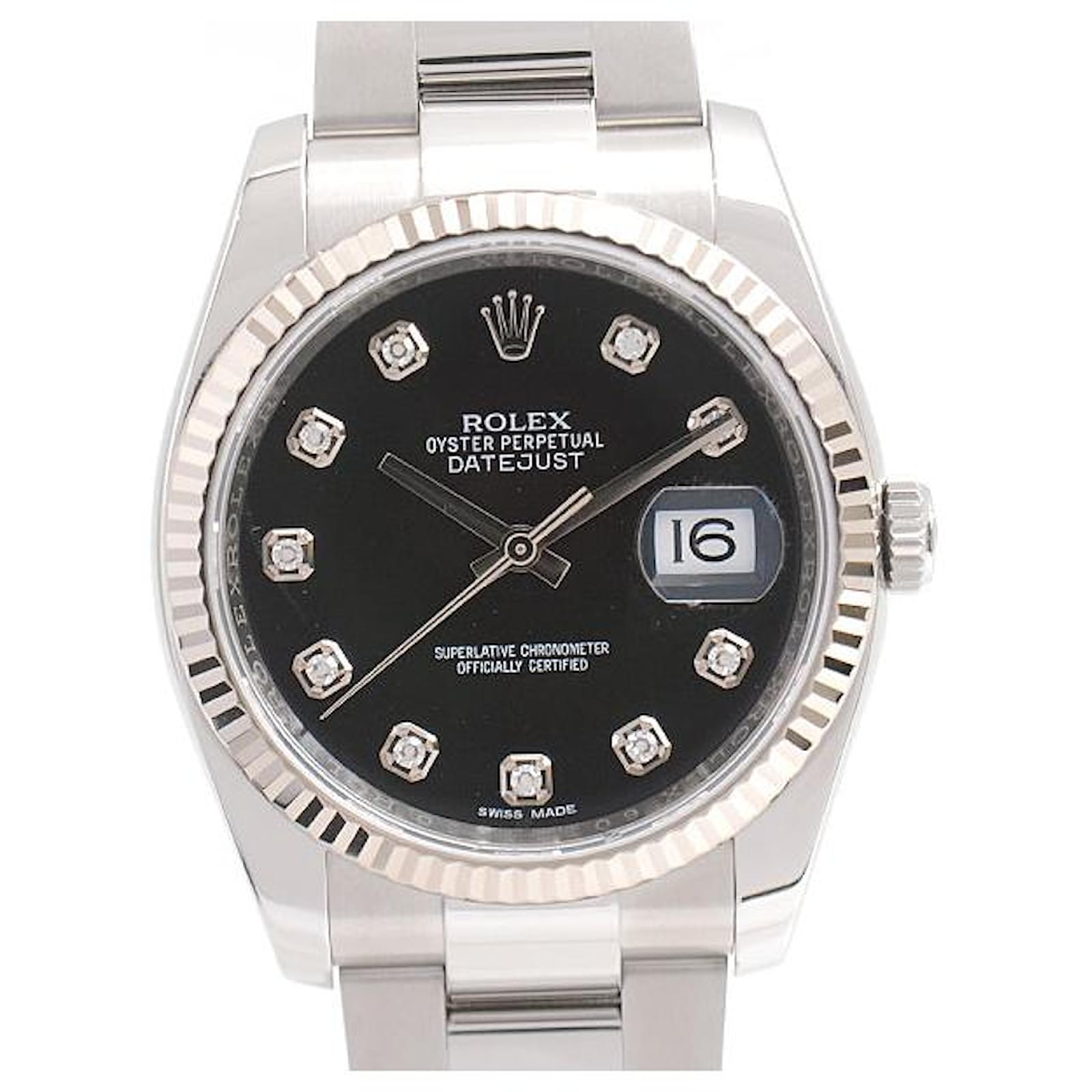 Uhr Silber Schwarzes Zifferblatt Herren WATCHMAKER Uhren