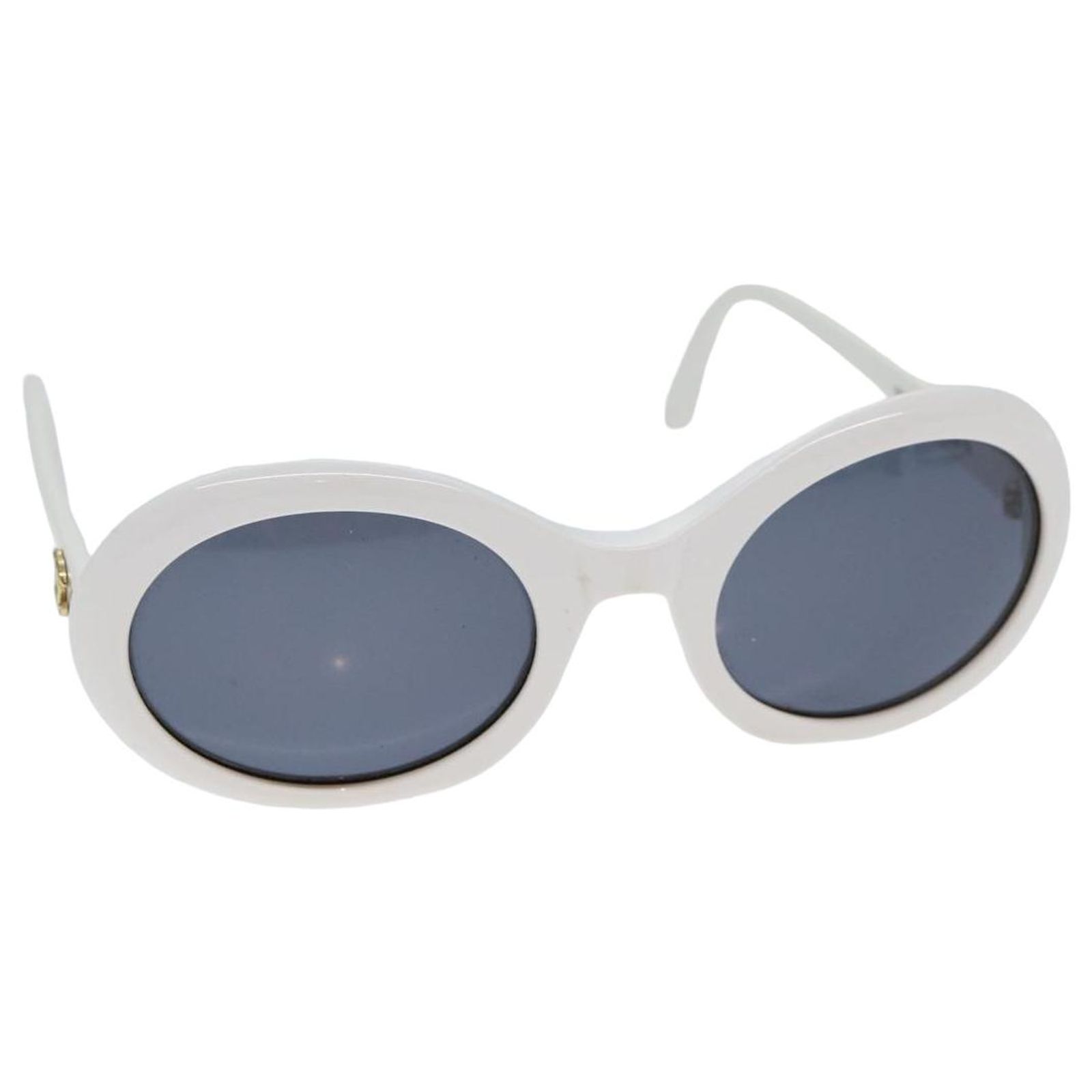 CHANEL Sunglasses plastic White CC Auth CHANEL Sunglasses plastic White CC Auth 162589 | eBay main image 4