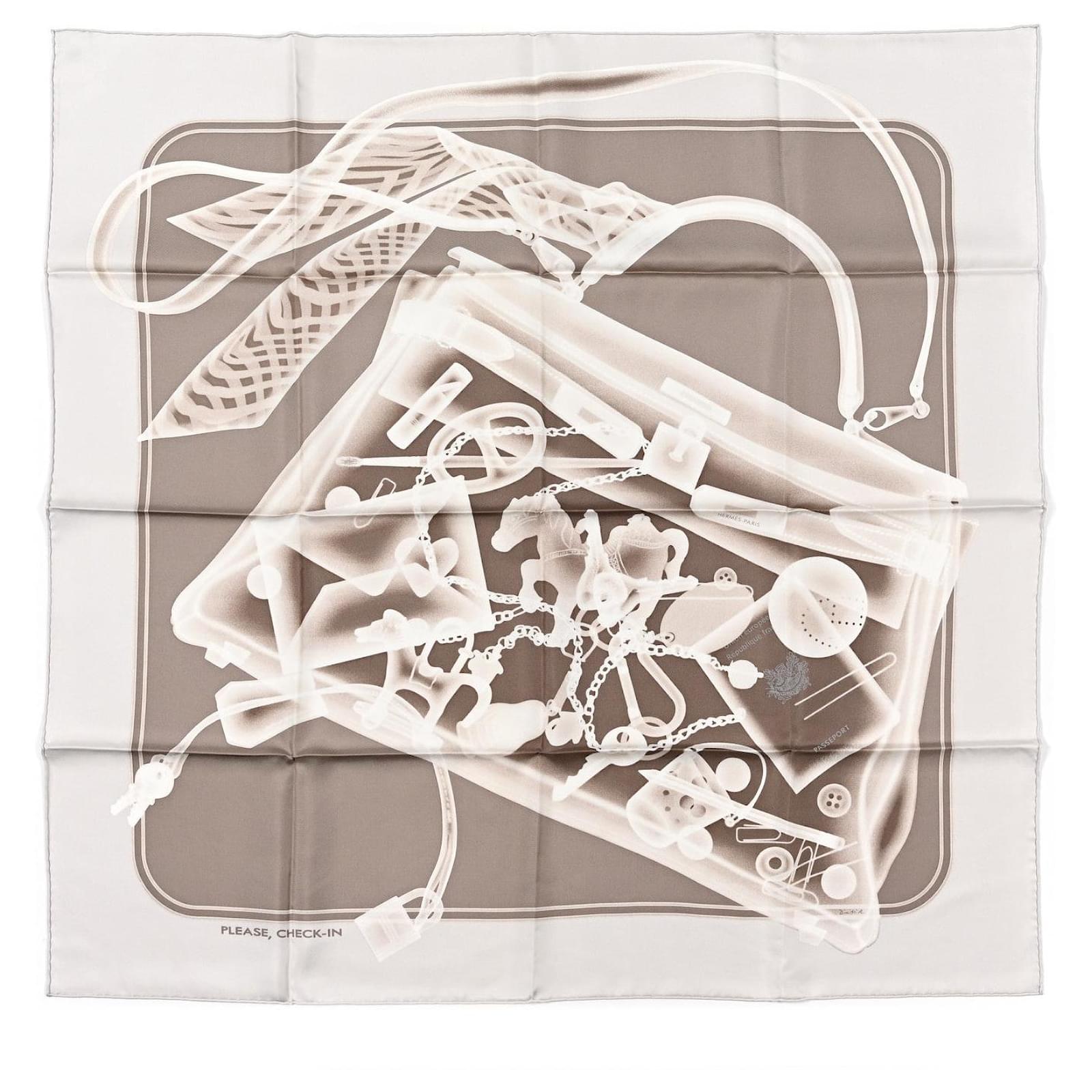 HERMES　カレ90 PLEASE CHECK-IN Hermès Carré 90 