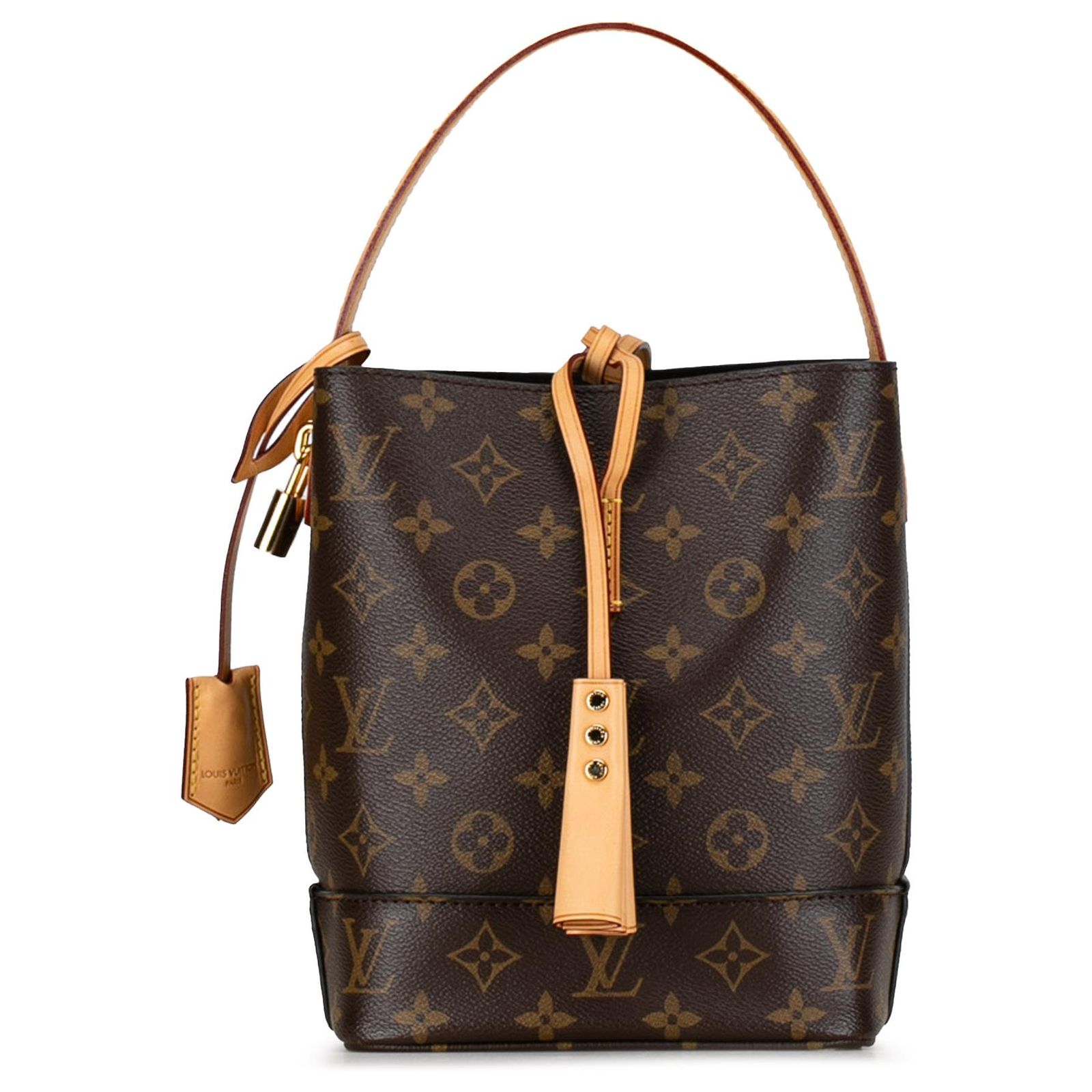 Louis Vuitton Brown Monogram NN14 Idole PM Beige Leather Cloth ref