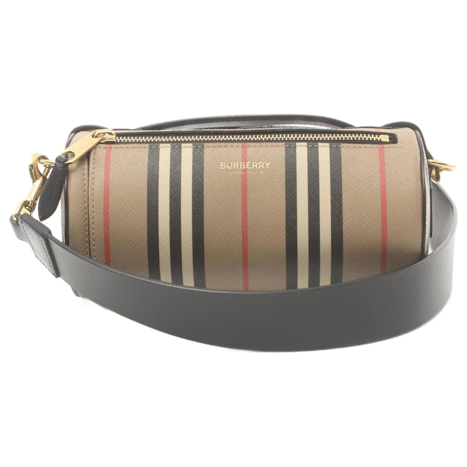 Burberry Barrel Bag Shoulder Black Multiple colors Beige Leather