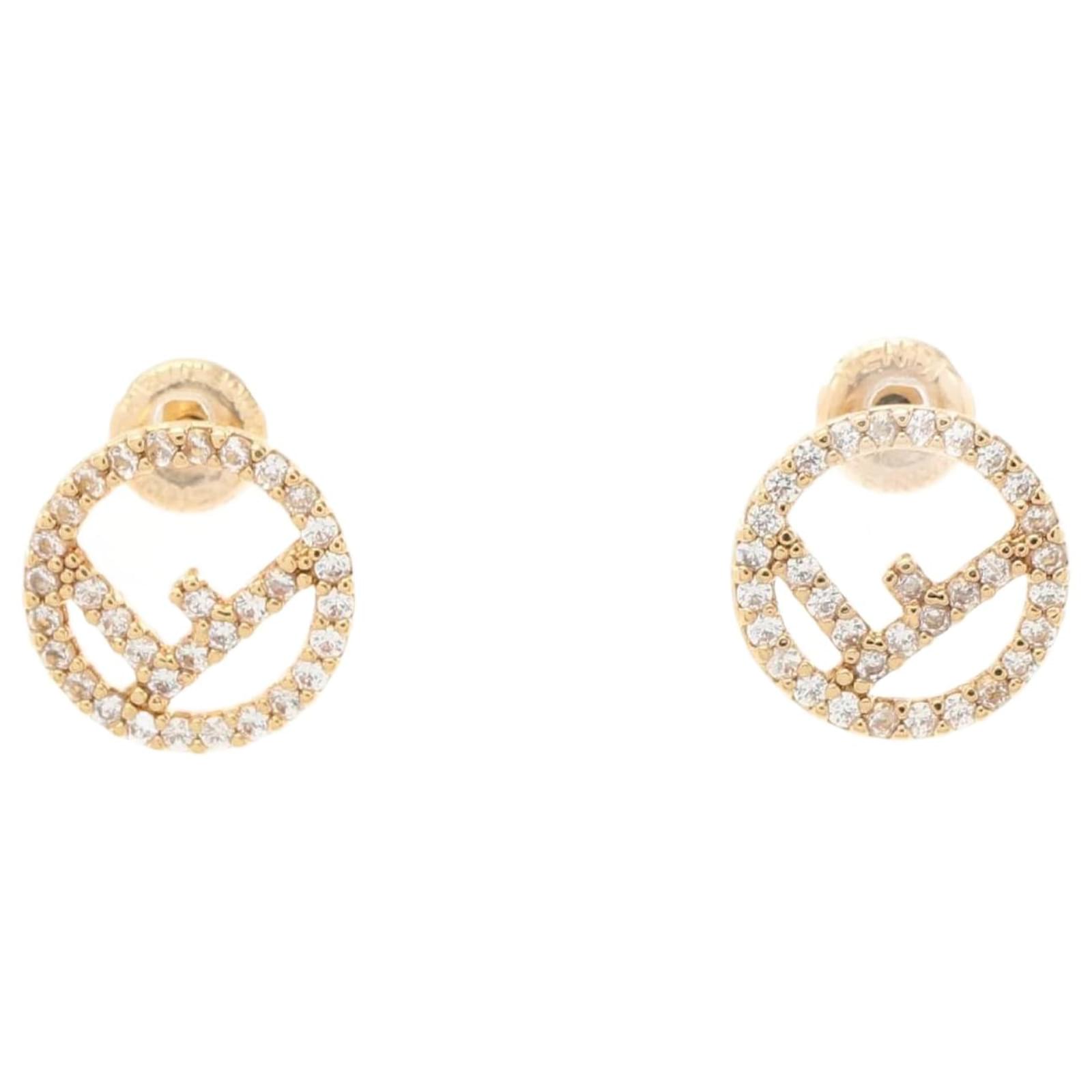 Fendi full online diamond earrings