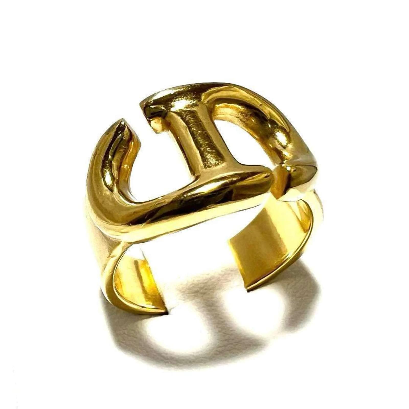 Cd Navy Ring Christian Dior Ring Gold Cd Dior CD Navy Ring (gold