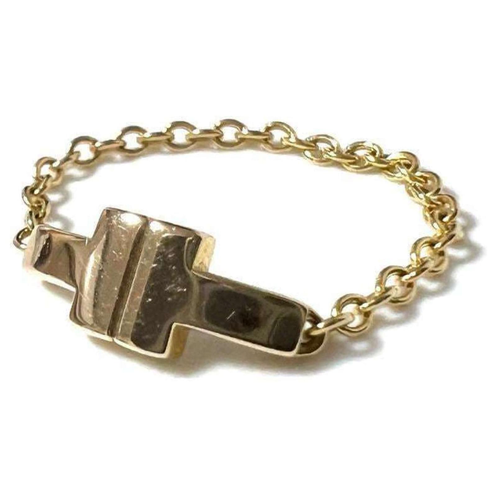 Tiffany gold chain ring discount