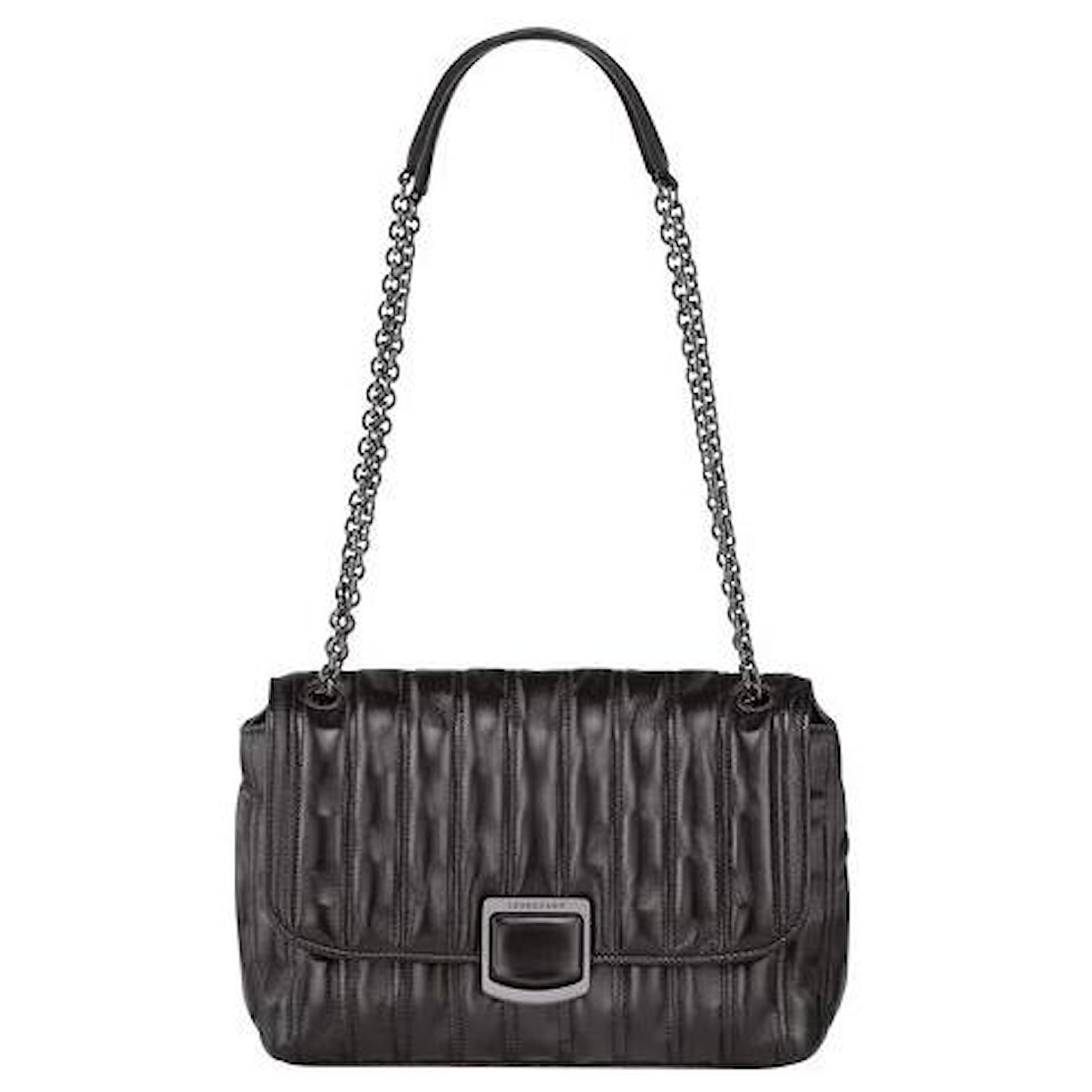 Longchamp Brioche S Schwarz Lammfell Joli Closet