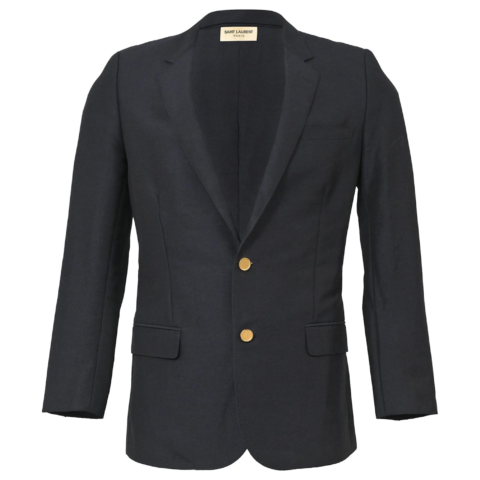 22SS SAINT LAURENT 金ボタン テーラードジャケット ネイビー 22SS SAINT LAURENT 金ボタン テーラードジャケット ネイビー