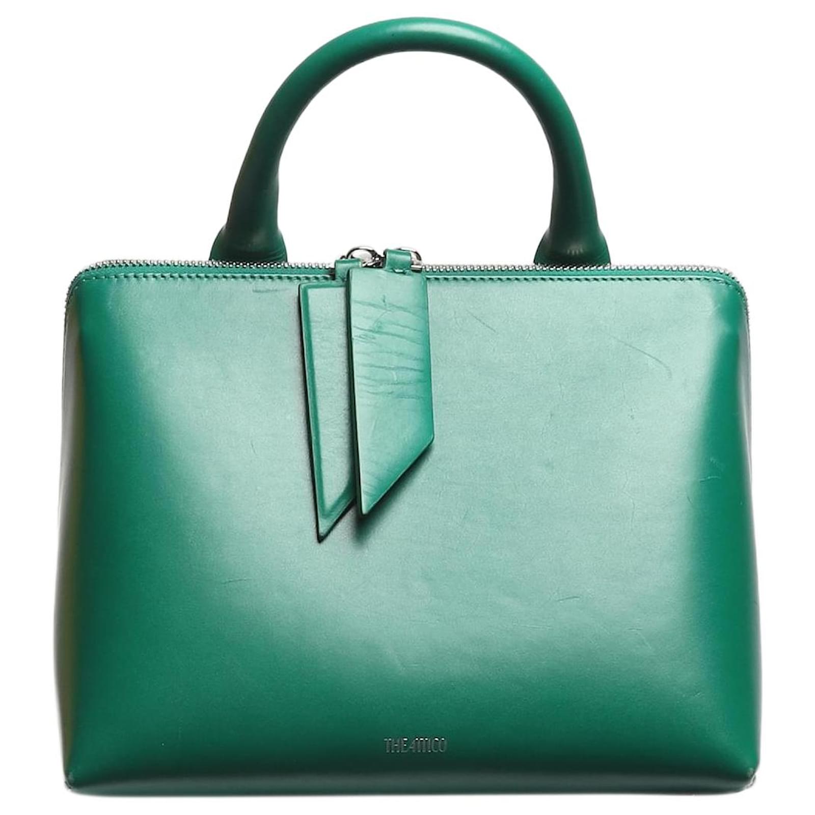 Attico Bolso de mano verde esmeralda de lunes Cuero