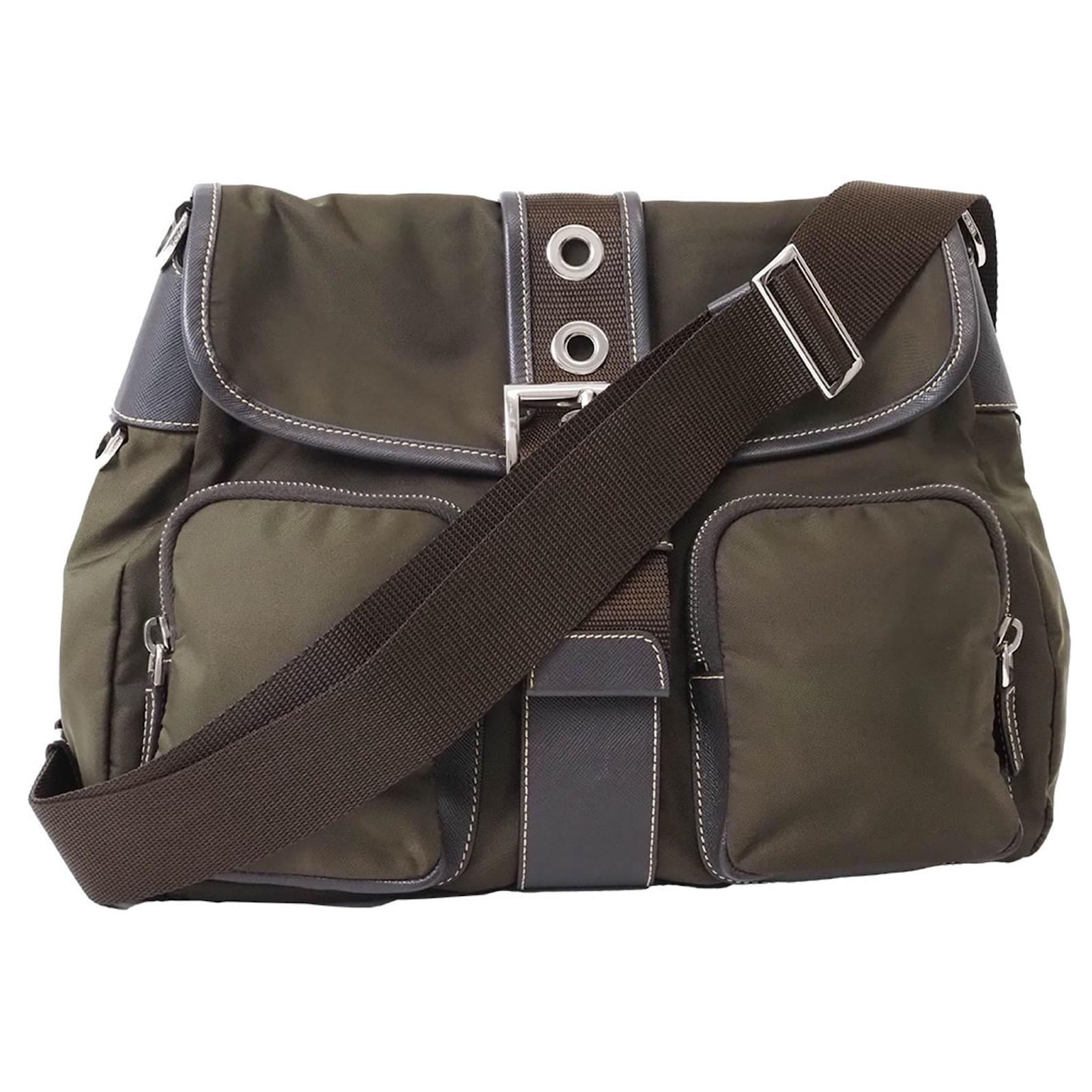 バッグ Prada shoulder bag vintage y2k khaki Vintage Prada Khaki Nylon Tessuto Shoulder Bag | eBay