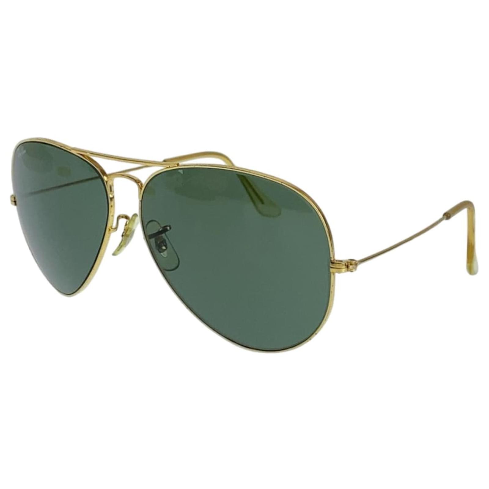 Autre Marque Ray Ban Vintage B L grune goldene Metallsonnenbrille ref.1540360 Joli Closet