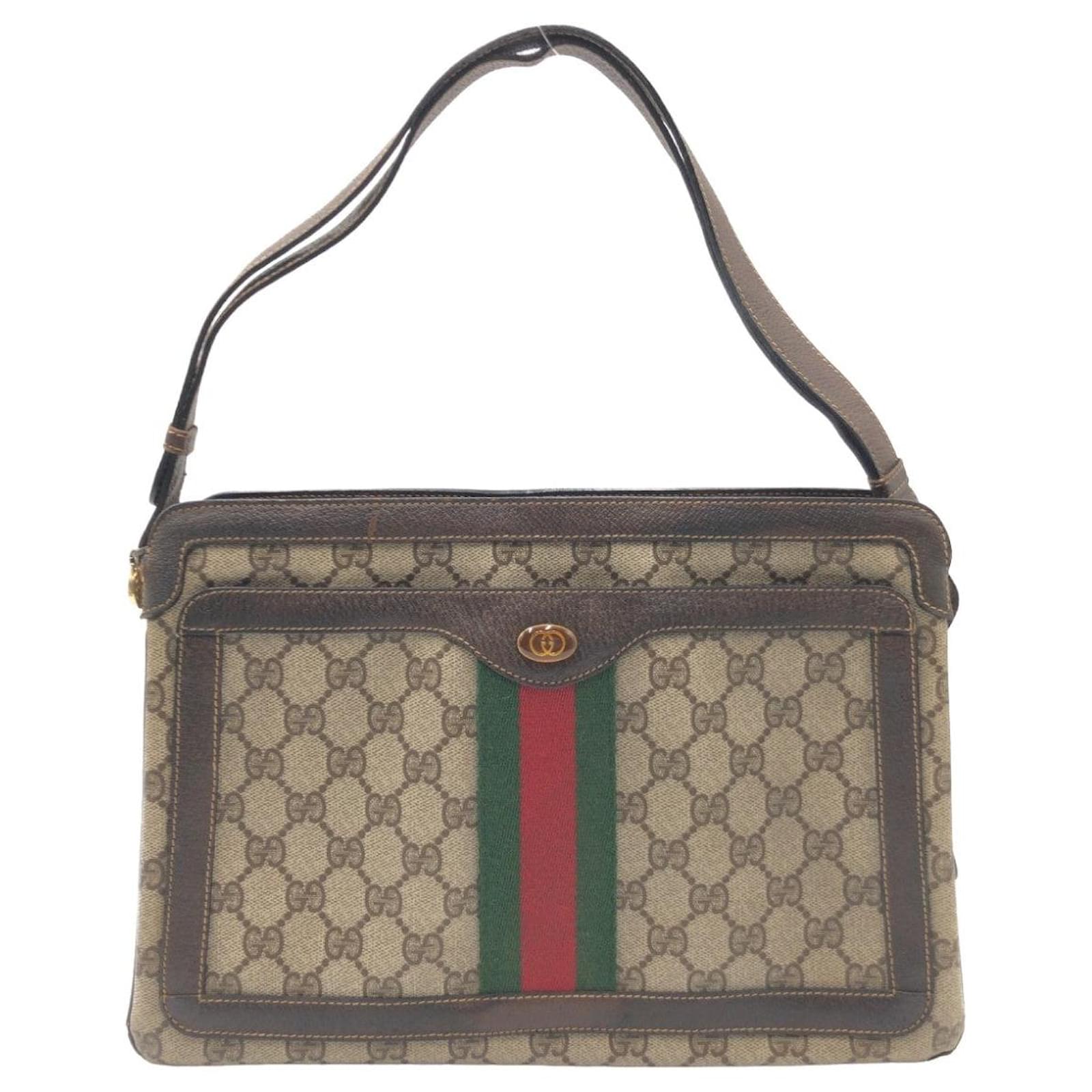 Gucci vintage supreme canvas shoulder bag best sale