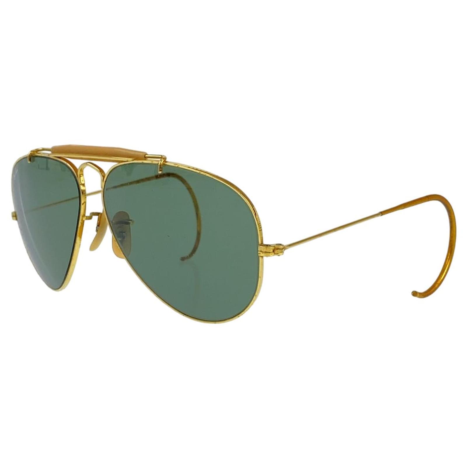 Autre Marque Occhiali da sole vintage B L oro verde in metallo Ray Ban ref.1540831 Joli Closet