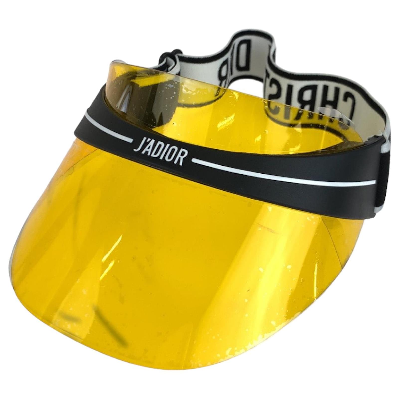 Autre Marque Christian Dior Unisex Yellow Black Plastic Visor CLUB1 0OTL in Pristine Condition ref.1542154 Joli Closet