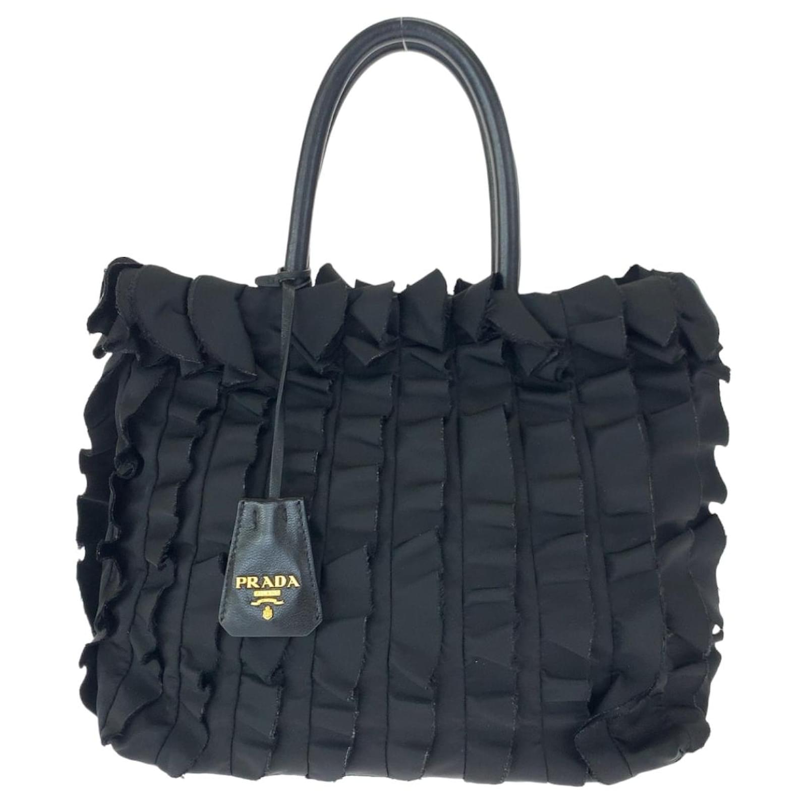 Autre Marque Prada Nylon Tessuto Frill Gather Tote Bag BN1728 in 