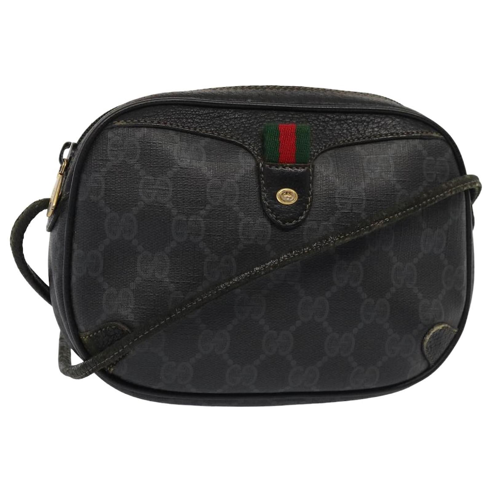 ★関税込み★ GUCCI GG shoulder bag GG Emblem large shoulder bag in beige and dark brown fabric